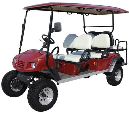 Eagle 6 Plaatsen All Road Flip-Flop (4KW DC Motor, Steel Rim 12x7 & Tire 240/80-12, Without tarpaulin, Without Digital Speedometer, Without Hour Meter, Without Centralised Water Filling, Plastic Steering Wheel, Without Seatbelt, White, Black, Without Inside Mirror, Without Outside Mirrors, With Plastic Windshield, Without 12V Cigar-Lighter Socket)