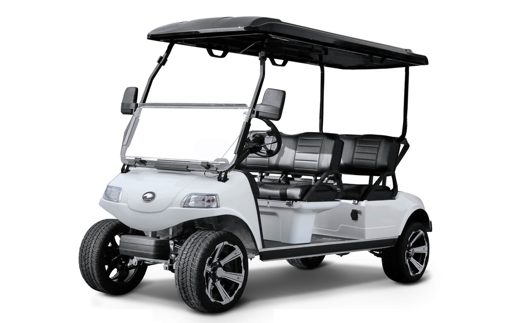 HDK Registered 4 Places (Lithium Battery 48V 110AH, Motor without Electromagnetic Parking Brake, Aluminium Rim 10X7" and Tire 205/50 10, White, Without Protection, Without 9" Touch Screen)