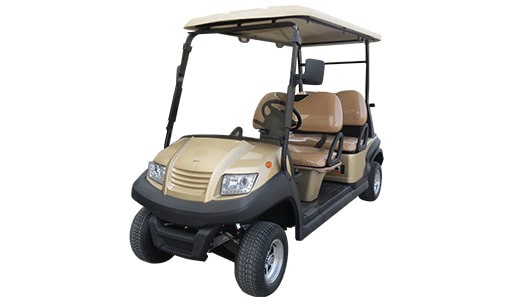 Eagle 4 Plaatsen EVO Golf (3KW DC Motor, Mechanical 2 Rear Wheel Brake + Manual Parking Brake, Steel Rim 10x6 with Hubcap & Tire 205/50-10 4PLY, Without Digital Speedometer, Withou Emergency Stop Button, Without Tarpaulin, Without Seatbelts, Without Outside Mirrors, Without Centralised Water Filling, Plastic Steering Wheel, White, Black, Without Inside Mirror, With Plastic Windshield)