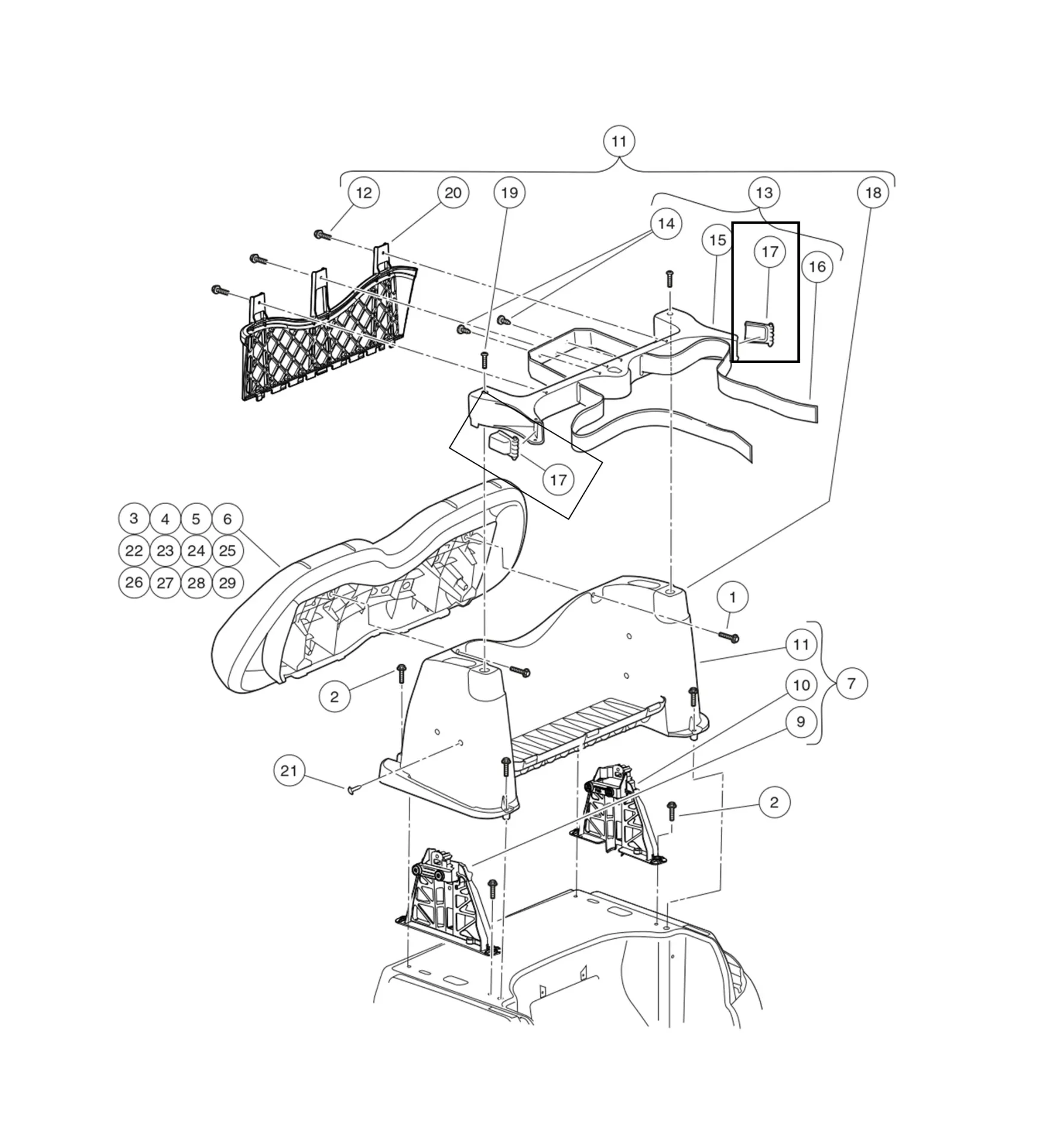 [102517001] Boucle de sangle pour sac de Golf, pièce d'origine Clubcar