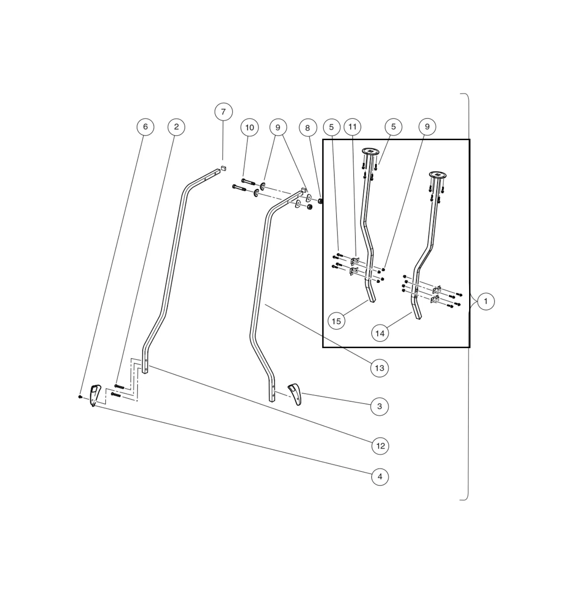 [103816401] Weldment- Drain Strut, Original for Clubcar
