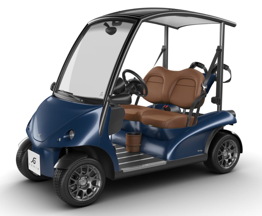 Occasion Garia Monaco 2 Places Lithium Immatriculée 2023 - Bleue avec siège walnut