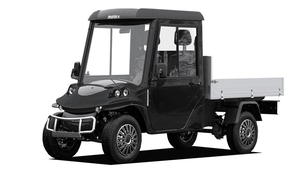 Melex 390 Geregistreerd 2 Plaatsen Cargo XL (Motor AC 5KW 48V with 8 6V Trojan T145 260Ah Batteries, Charging Cable 3m, Without Door, Without Heated Windshield, Gray Standart Seat, Without Trailer Hitch, Chassis only , Without Radio, Without Electric Tipper, Without Mesh Cage, Without Tarpaulin, No buy-back of the Old Golf Cart)