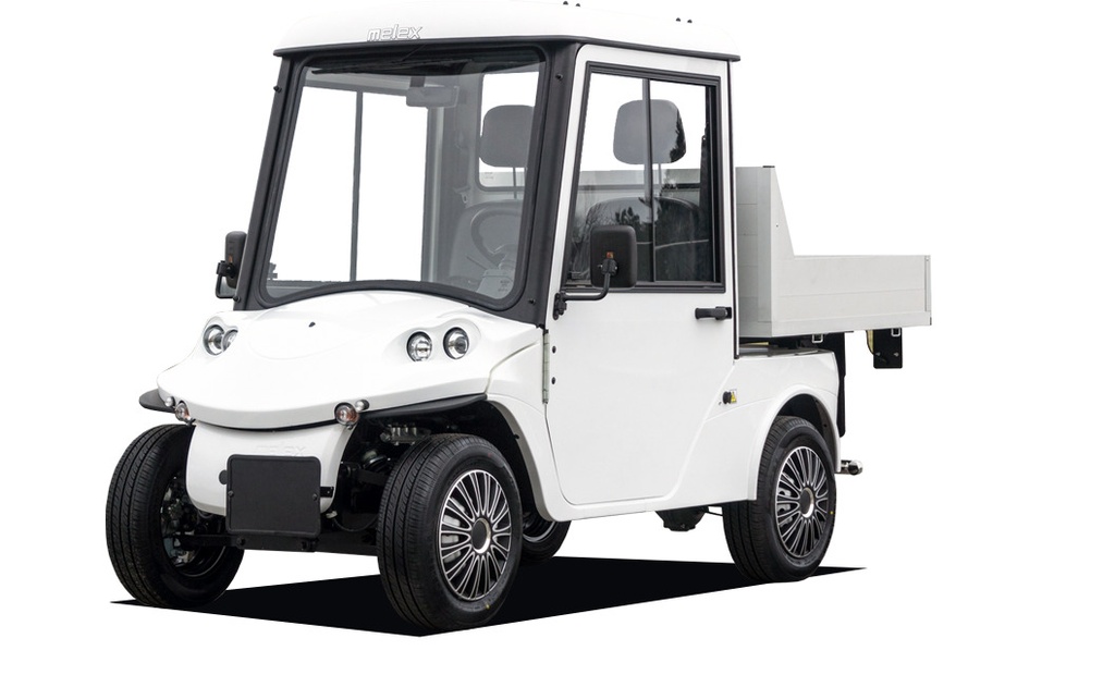 Melex 380 2 Plaatsen Cargo L (Motor AC 5KW 48V with 8 6V Trojan T145 260Ah Batteries, Charging Cable 3m, Without Central Water Filling, 3,3kW Motor, 33 Kmh, 13" Rim Aluminium, Without Door, Without Heated Windshield, Without Speedometer, Gray Standart Seat, Without Trailer Hitch, Without Headrest, Chassis only , Without Radio, Without Electric Tipper, Without Mesh Cage, Without Tarpaulin, No buy-back of the Old Golf Cart)