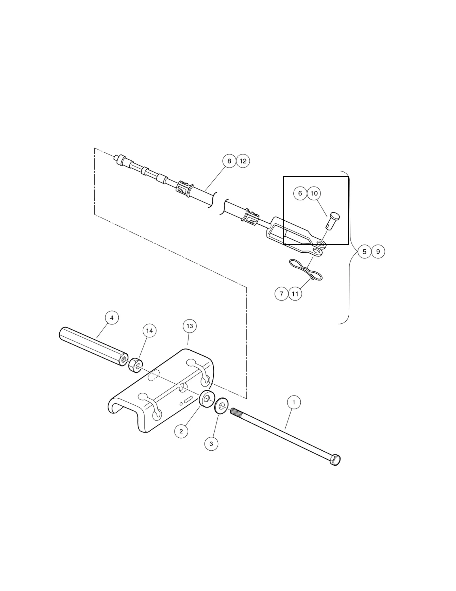 Clevis pin, 5/16 x 3/4, Original for Clubcar