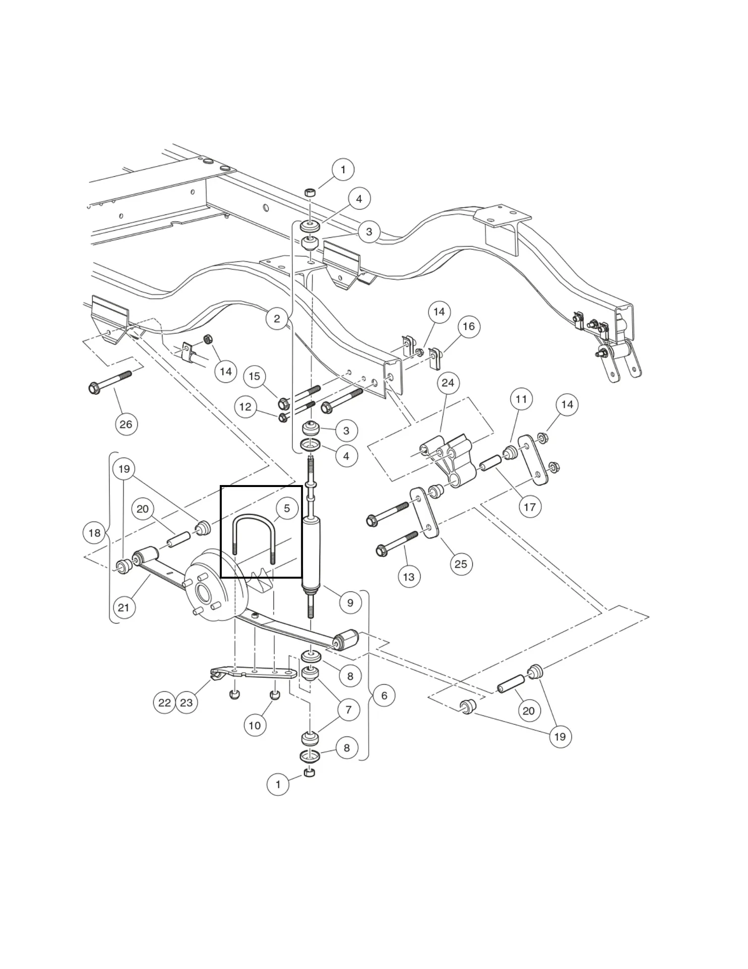 [1012180] Boulon en U, pièce d'origine Clubcar