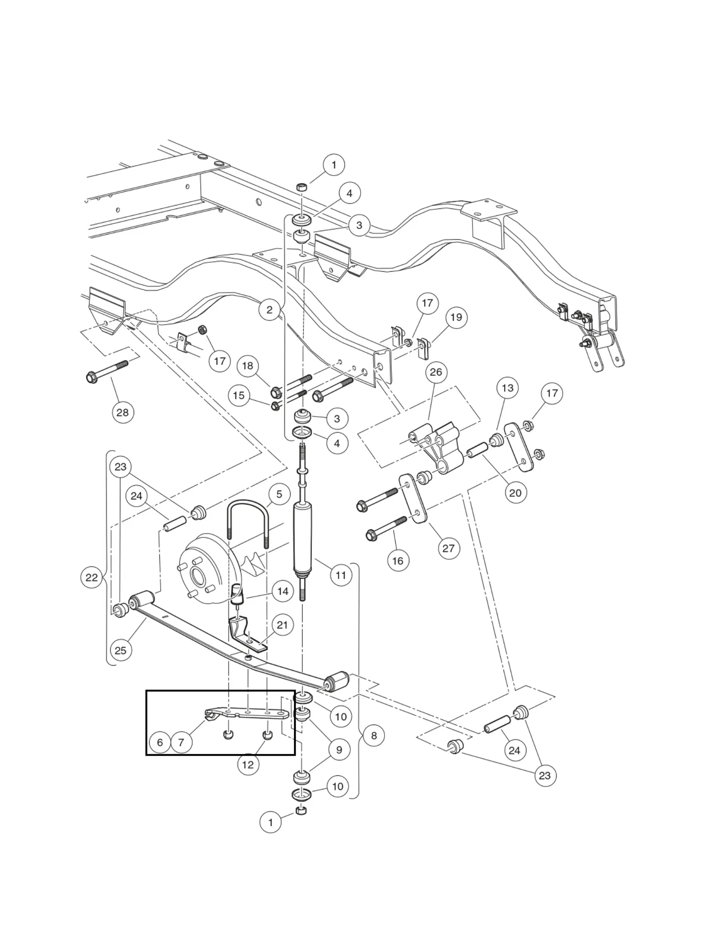 Bracket, shock mounting -rh, Original for Clubcar