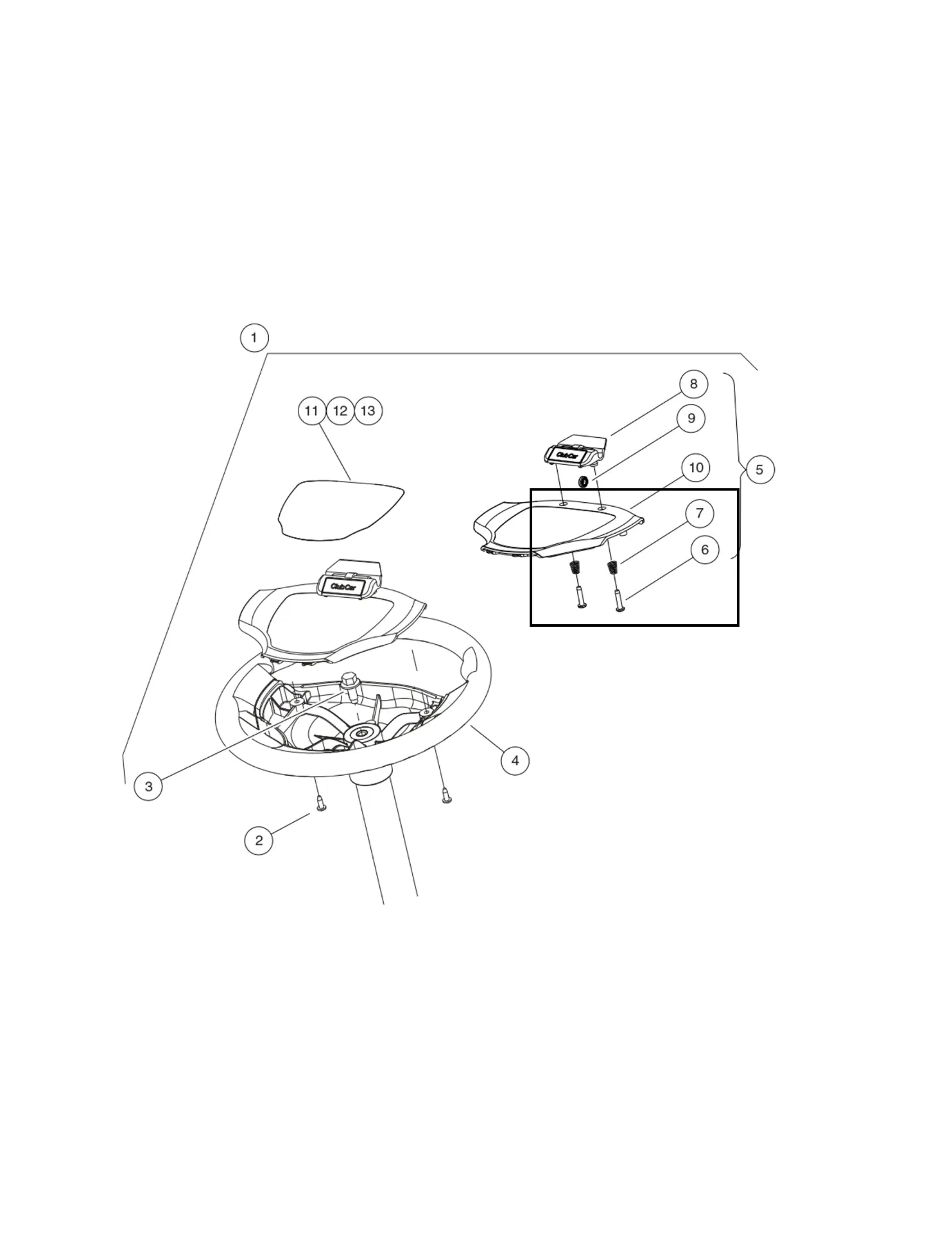 Screw, #12 phillips round hd, Original for Clubcar