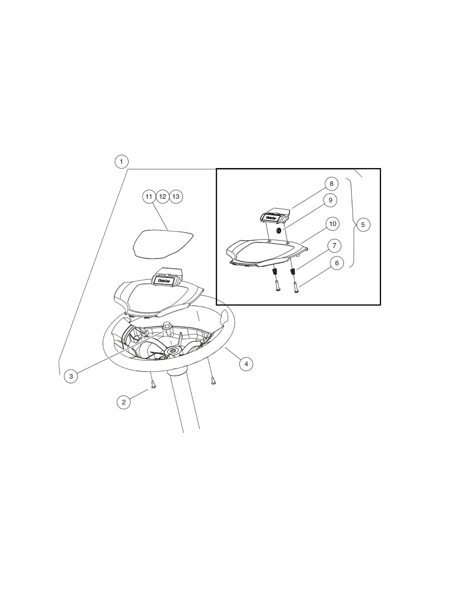 Tapered compression spring, Original for Clubcar