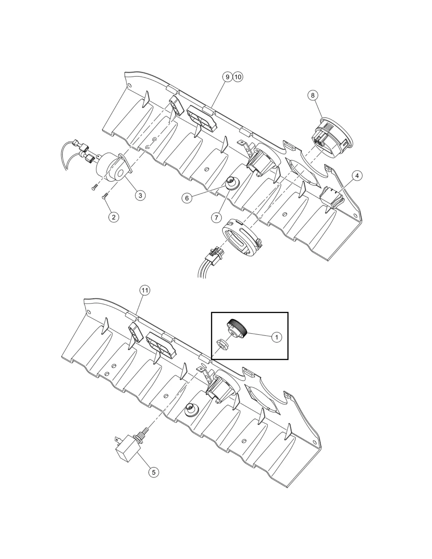 [1013857] Interrupteur d’éclairage, bouton, pièce d'origine Clubcar