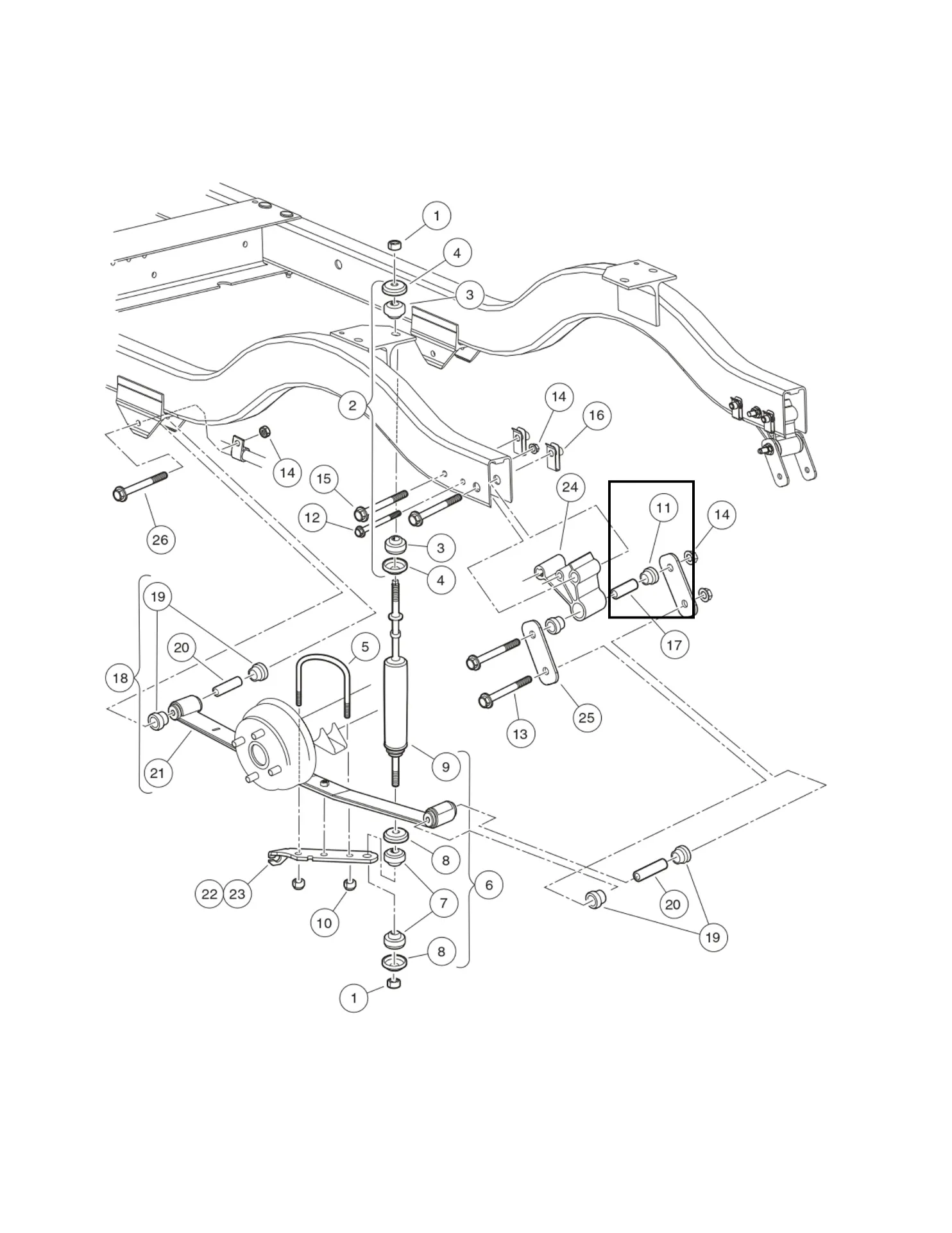 Bushing, urethane, Original for Clubcar