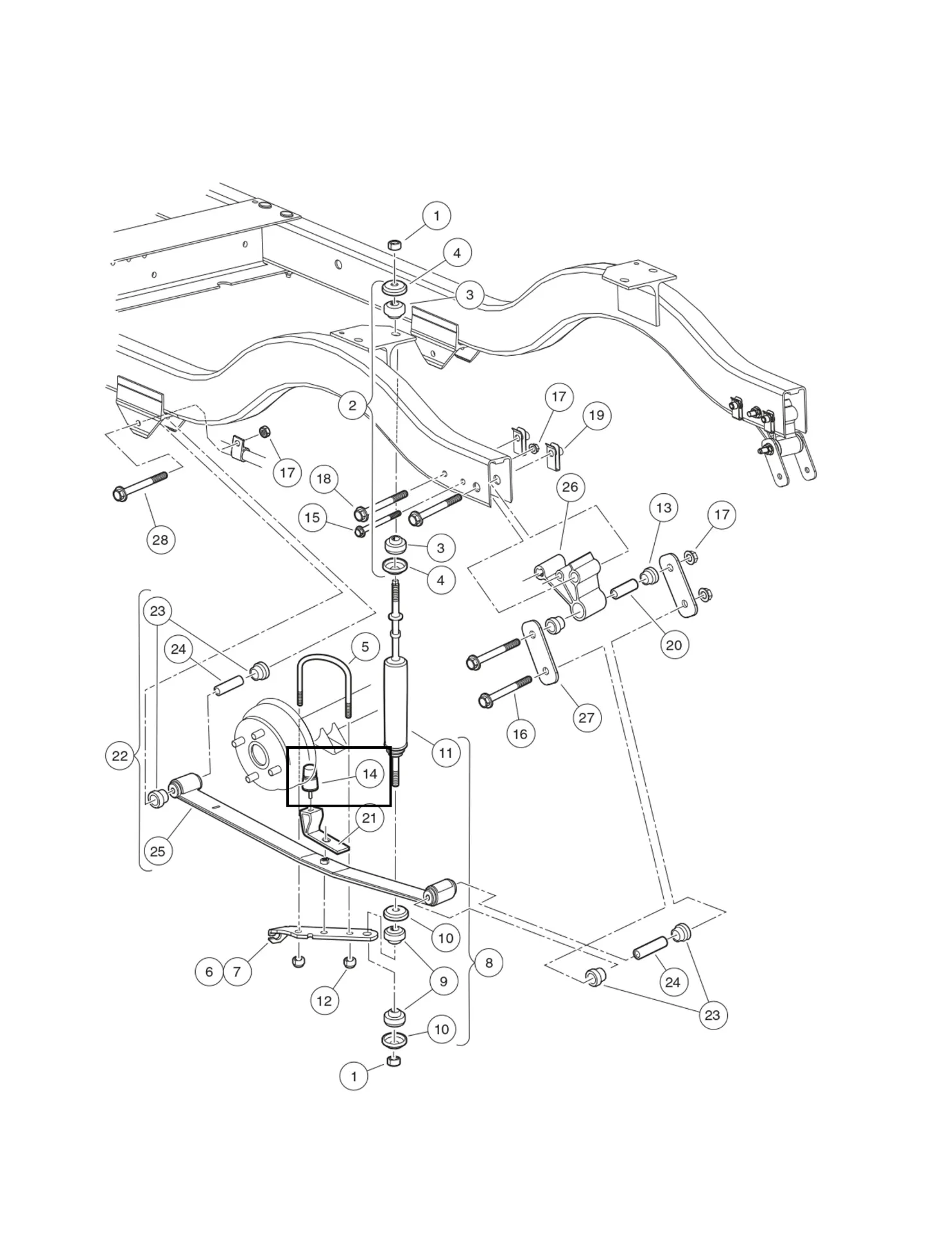 [1017235] Butée de suspension, pièce d'origine Clubcar