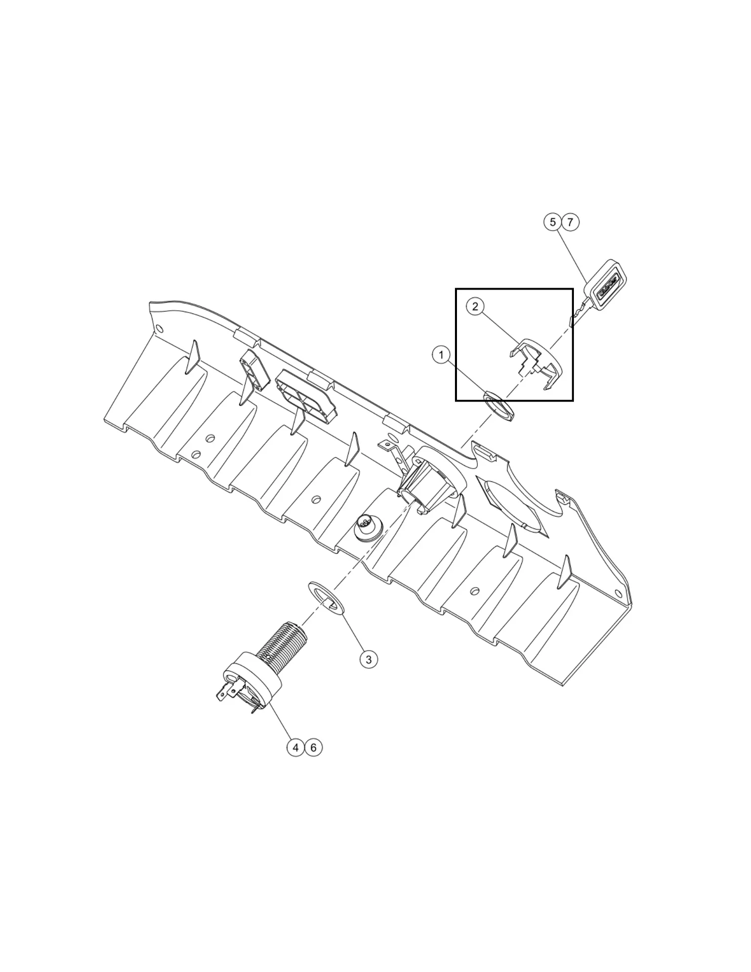[101834502] Capuchon noir, contacteur à clé, pièce d'origine Clubcar