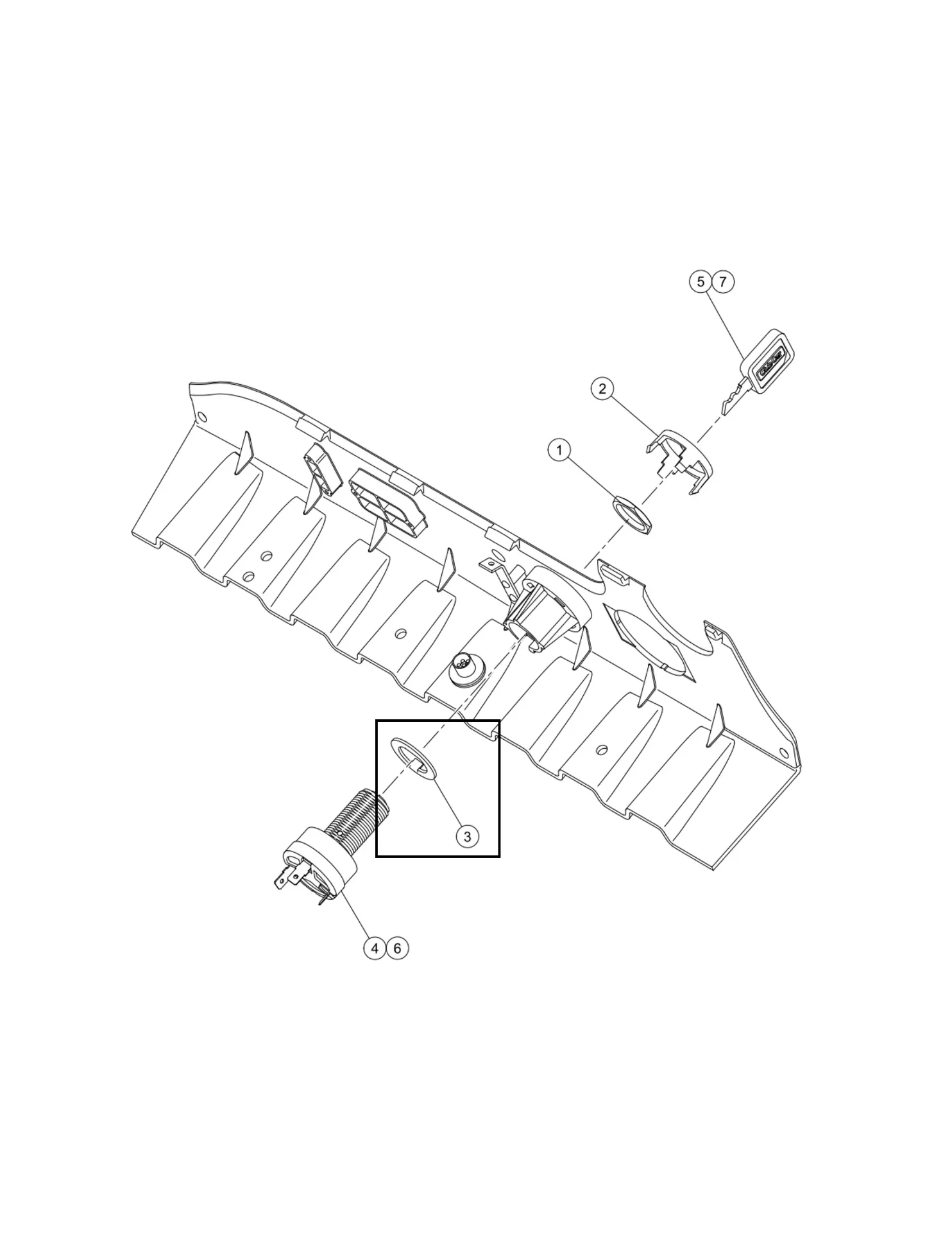 [101851101] Washer, key switch, Original for Clubcar