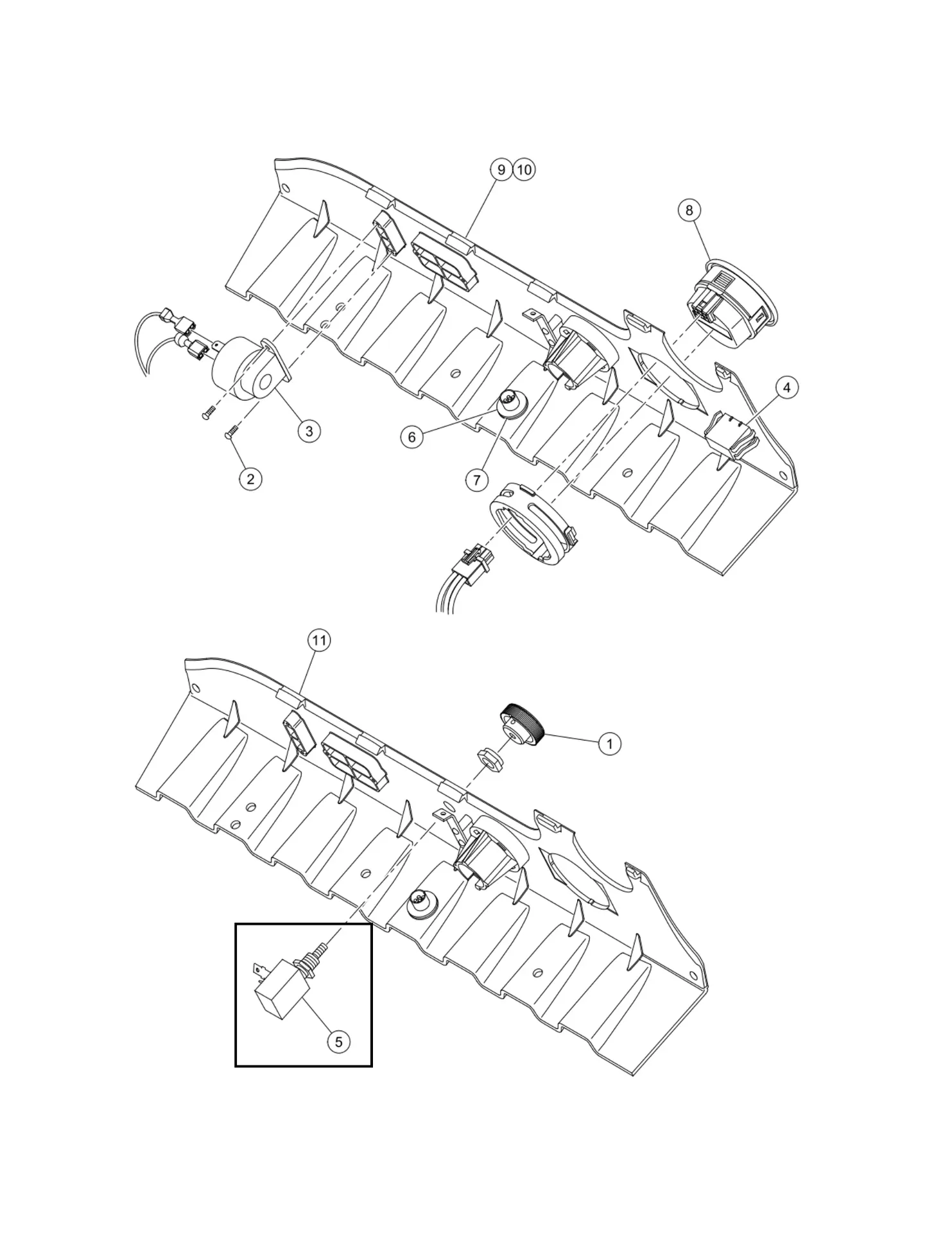 Switch, light, Original for Clubcar