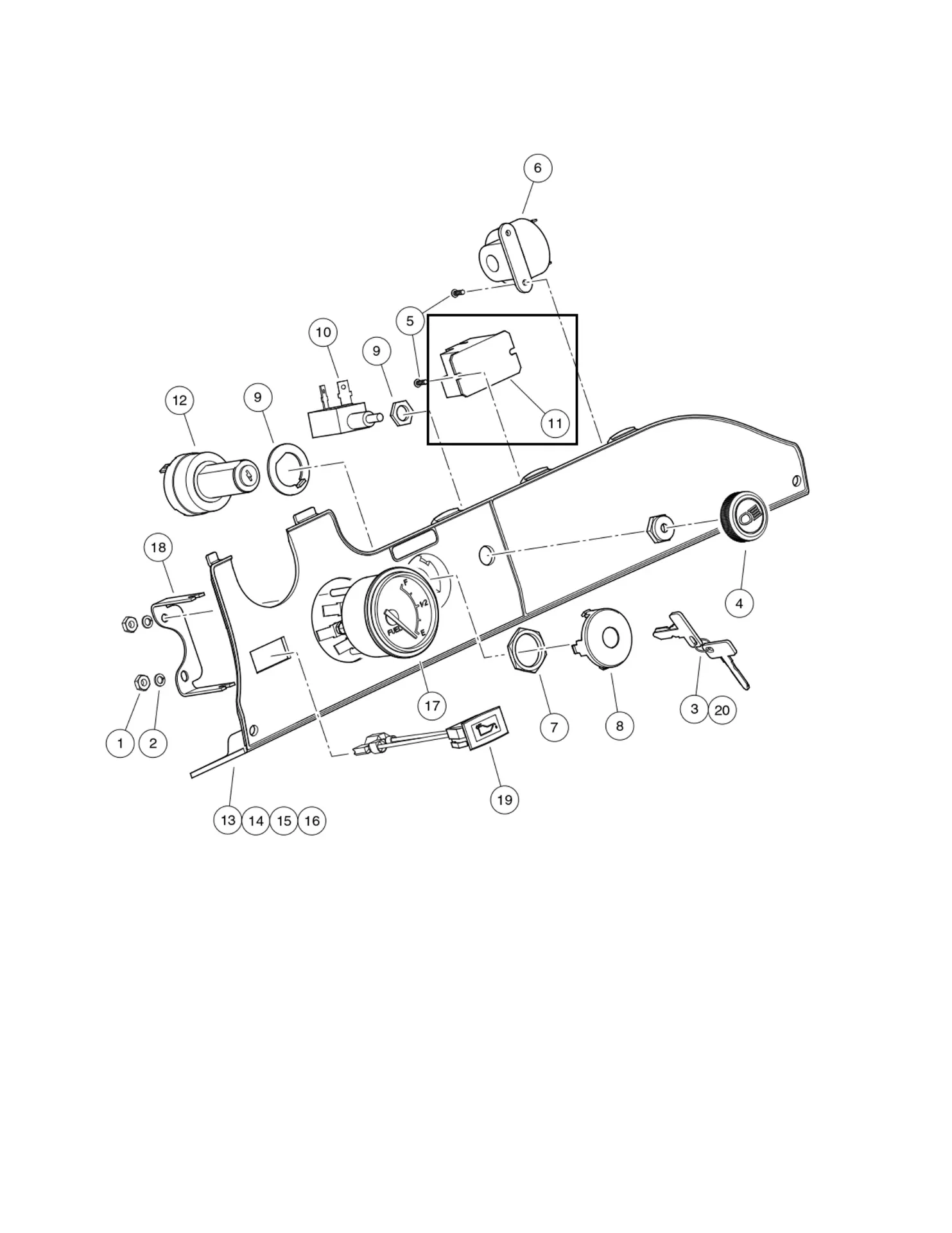 Relay, 12v power, Original for Clubcar