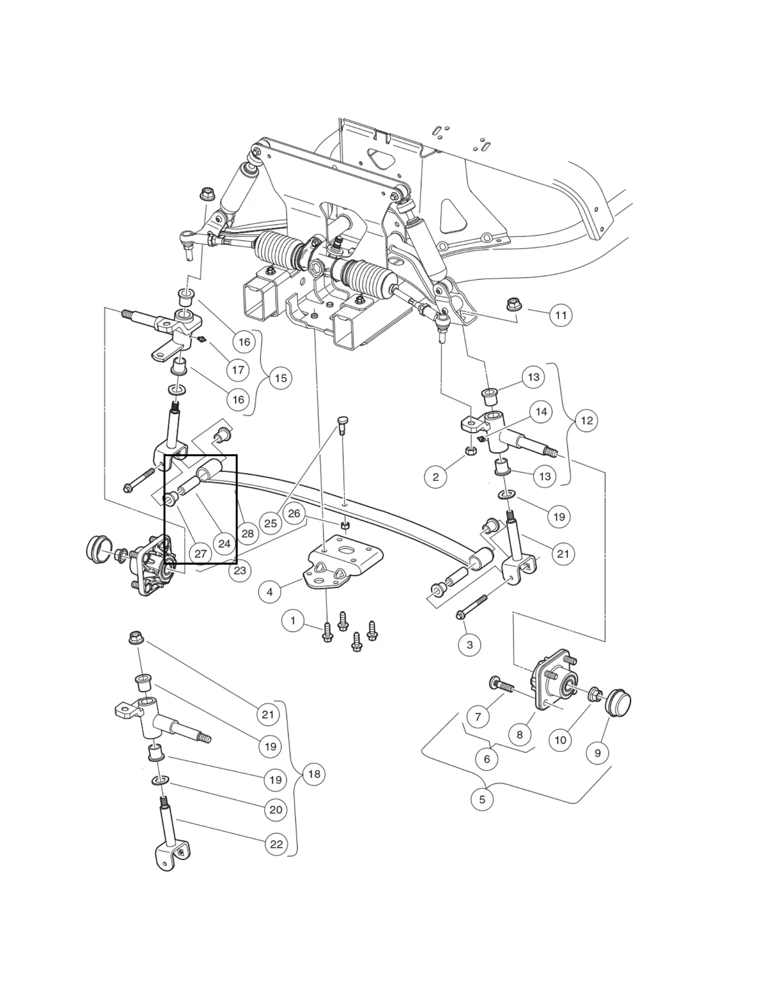 Sleeve - rolled, spring, Original for Clubcar