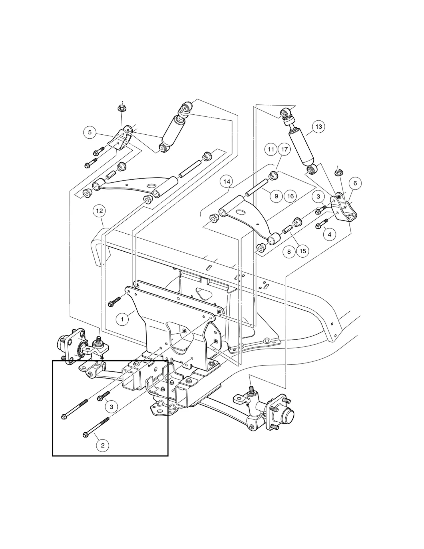 Bolt-hex fl, m8 x 1.25 x 135, Original for Clubcar