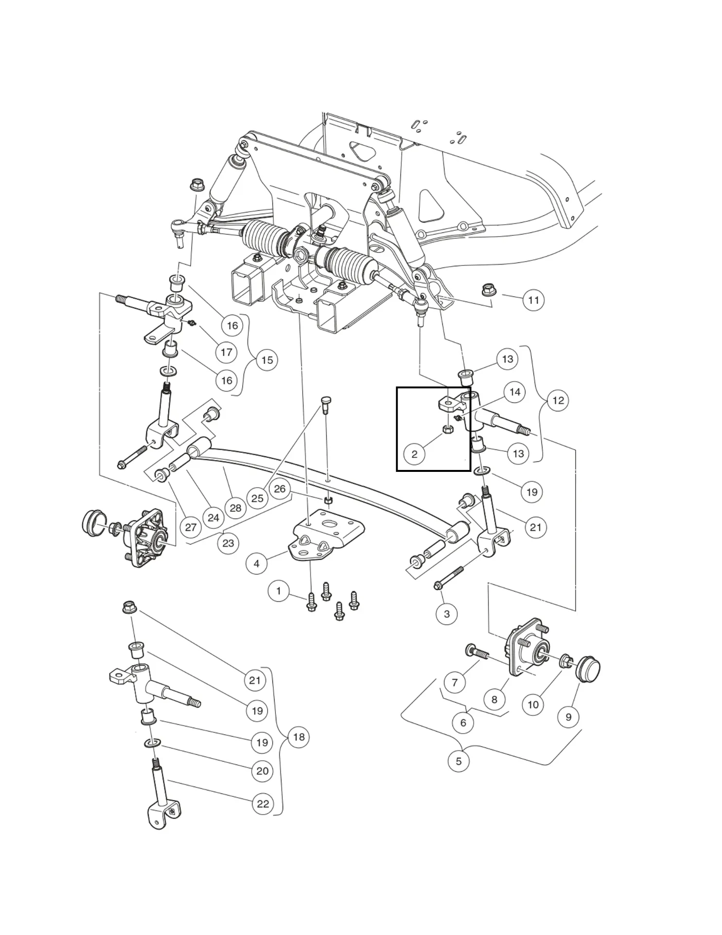 Nut, hex locking, m12 x 1.25, Original for Clubcar