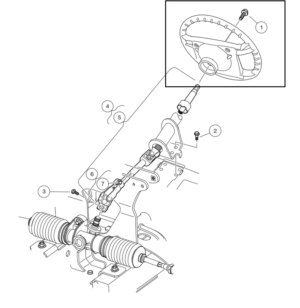 Bolt, m10 x 20 hex washer hd, Original for Clubcar