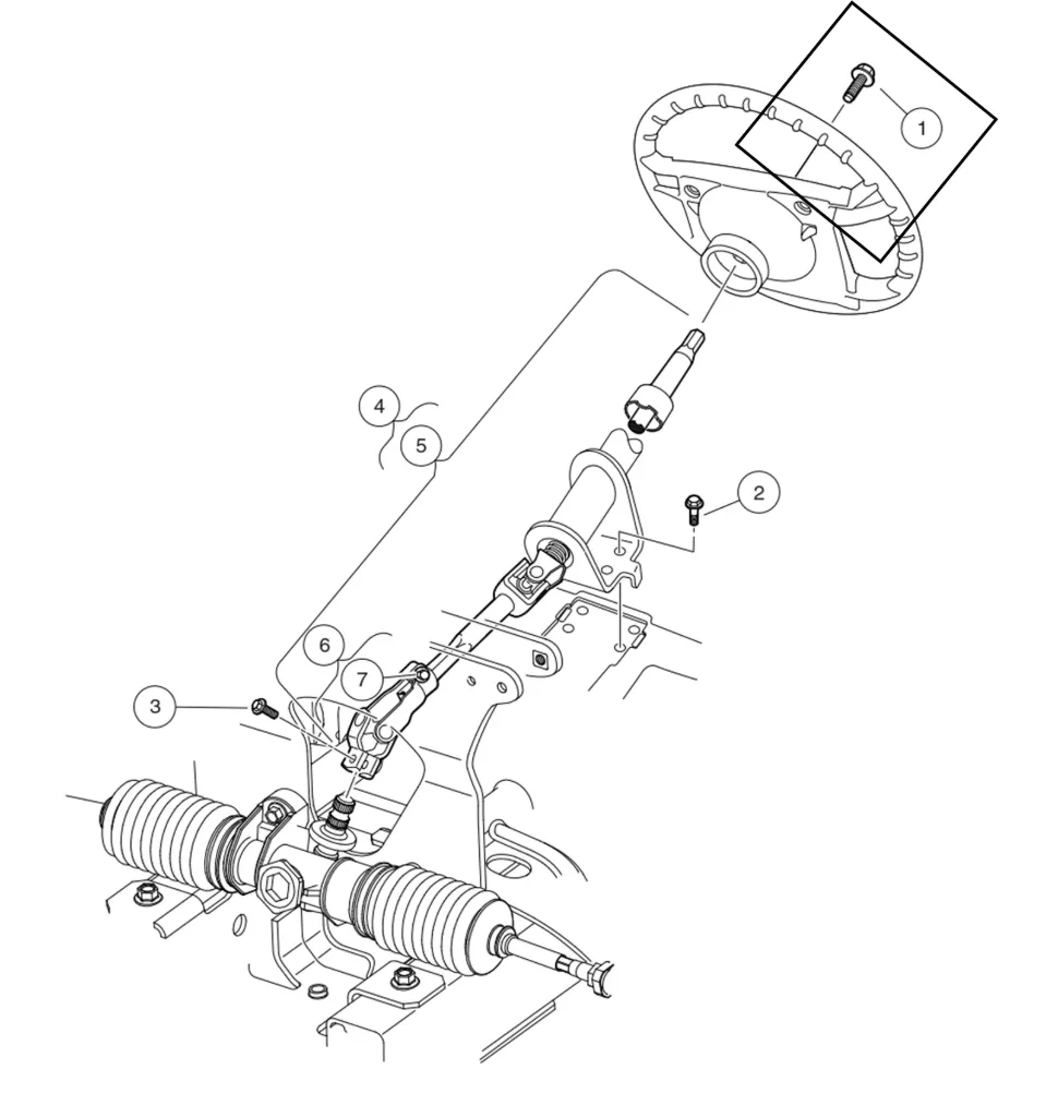 [102290120] Boulon M10 x 20, tête hexagonale avec rondelle, pièce d’origine pour Club Car