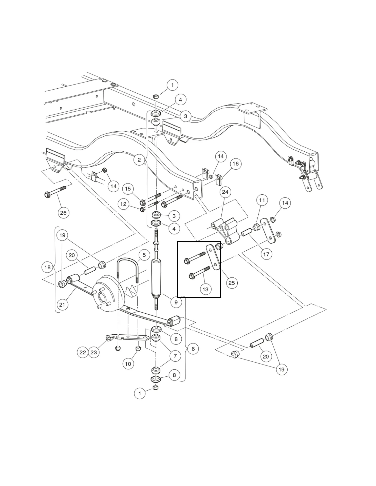 Bolt - flange hd, m8 x 75.0, Original for Clubcar