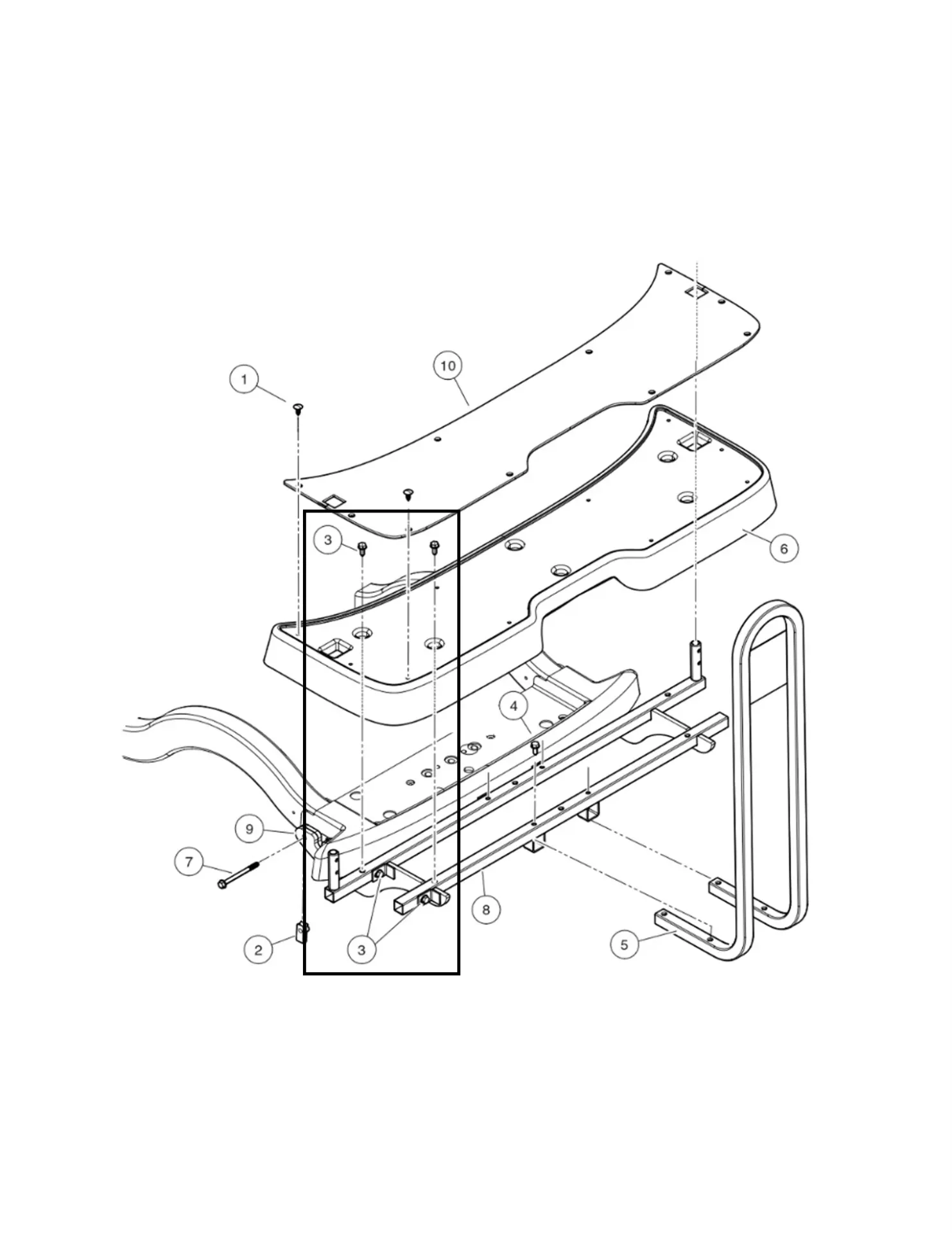 M8-1.25x20 screw, taptite, Original for Clubcar