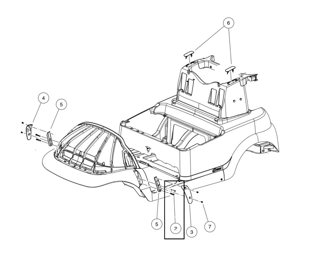 [102299065] Boulon M8-1,25 x 65 à tête bombée Torx, pièce d'origine Clubcar