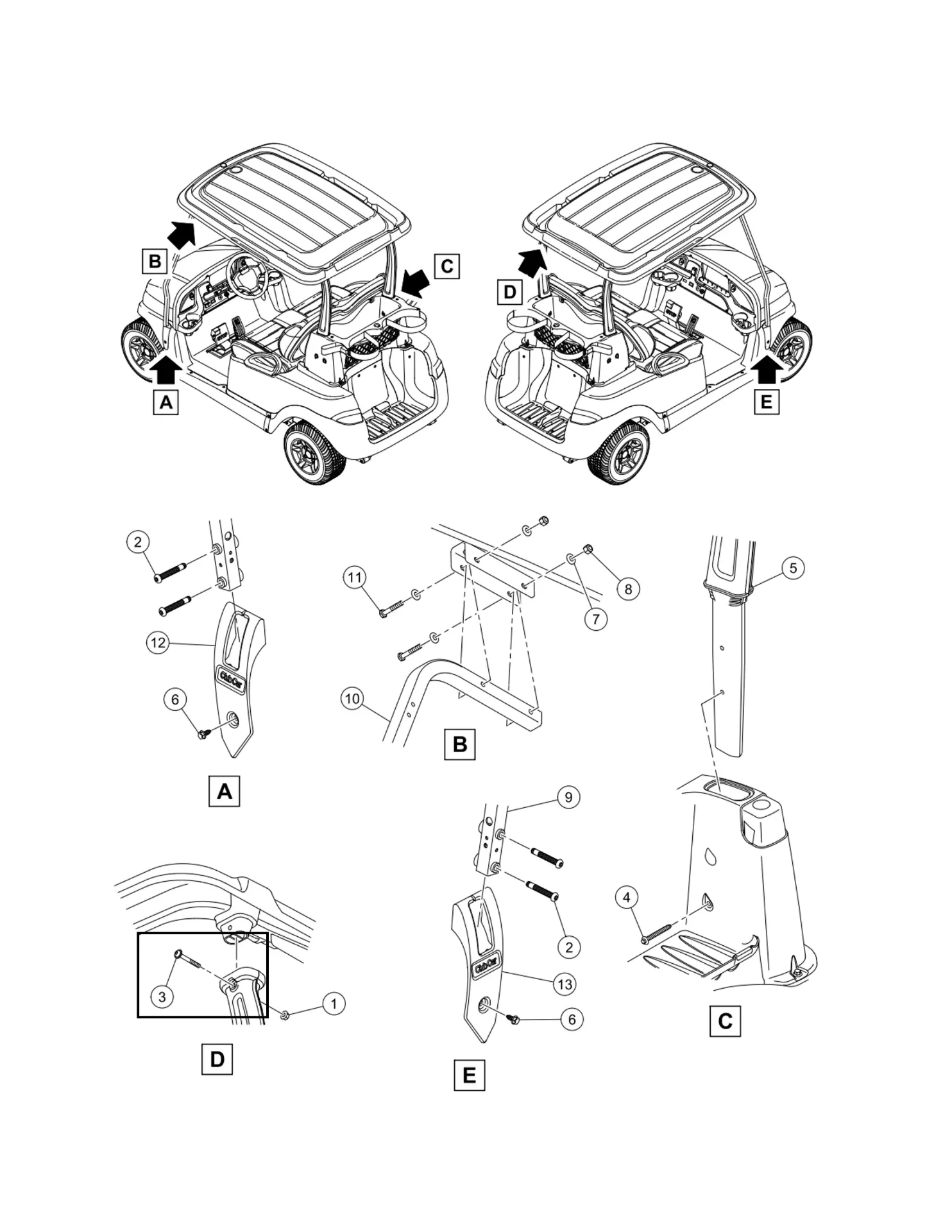 [102299360] Screw, m8-1.25 x 60, sems, tx, Original for Clubcar