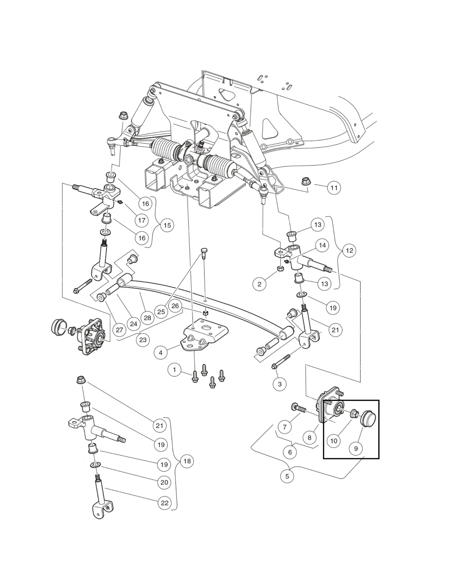 Cache, moyeu avant, pièce d'origine Clubcar