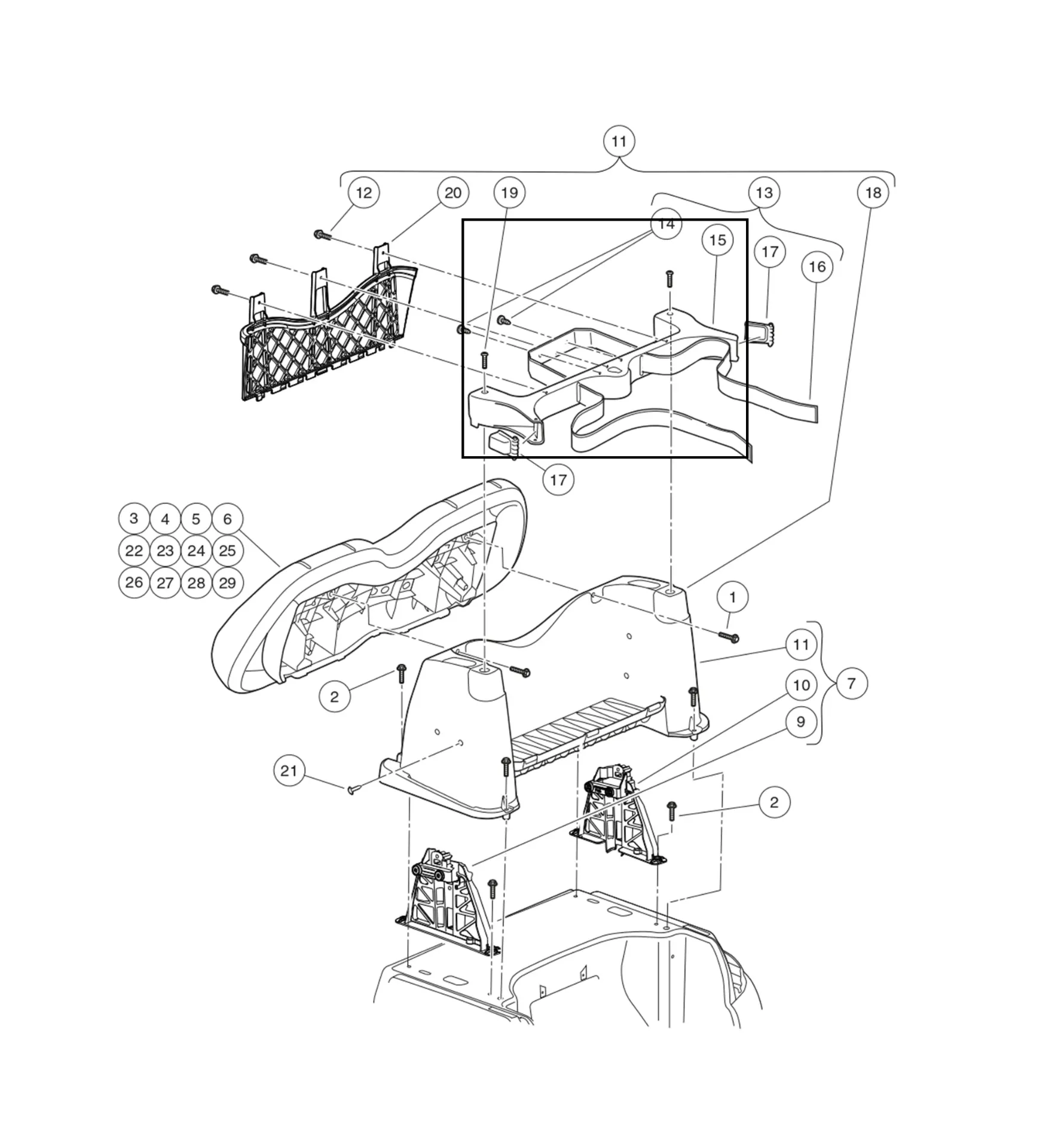 [102504201] Hoop-bag, Original for Clubcar