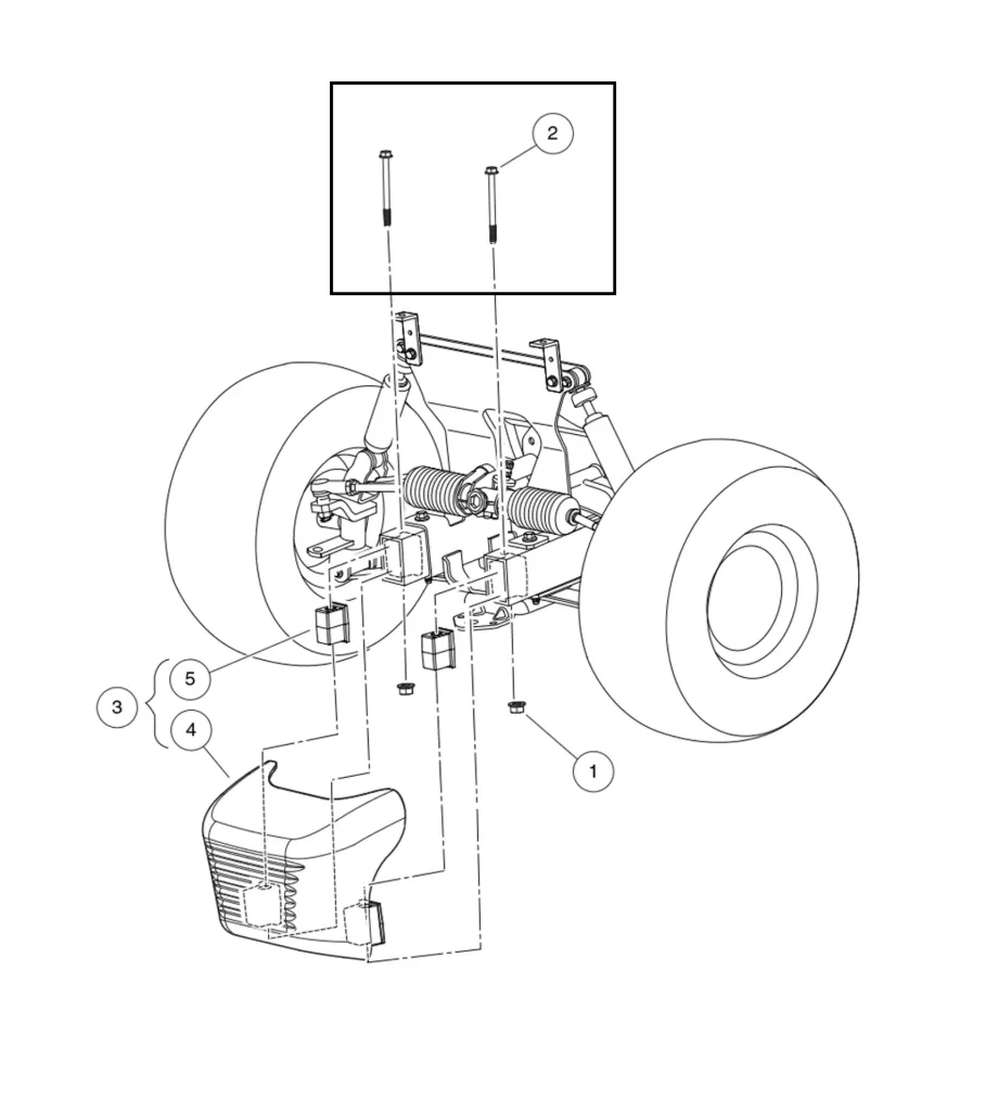 Bolt - fl hd, m8 x 95, Original for Clubcar