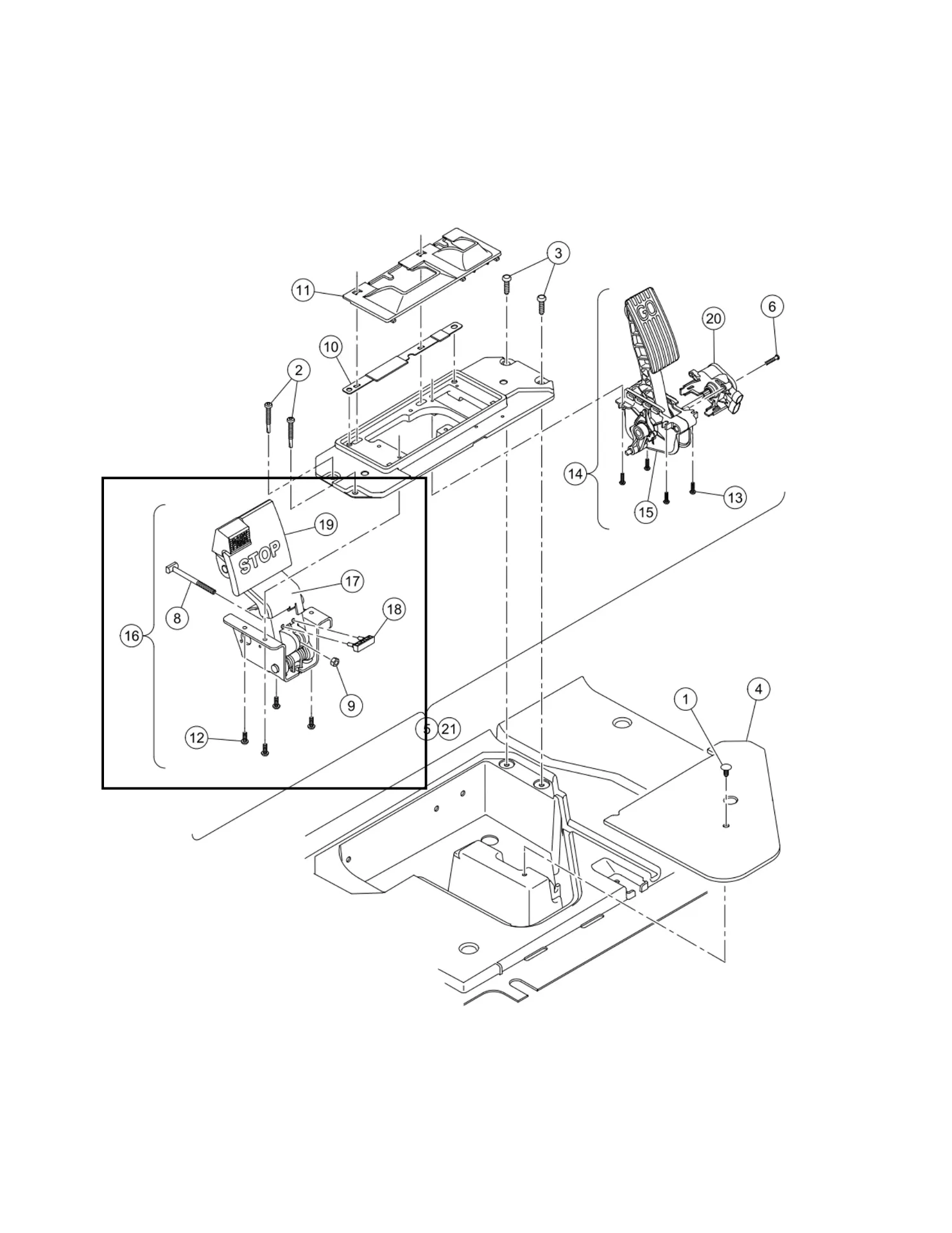 Rod, brake, Original for Clubcar