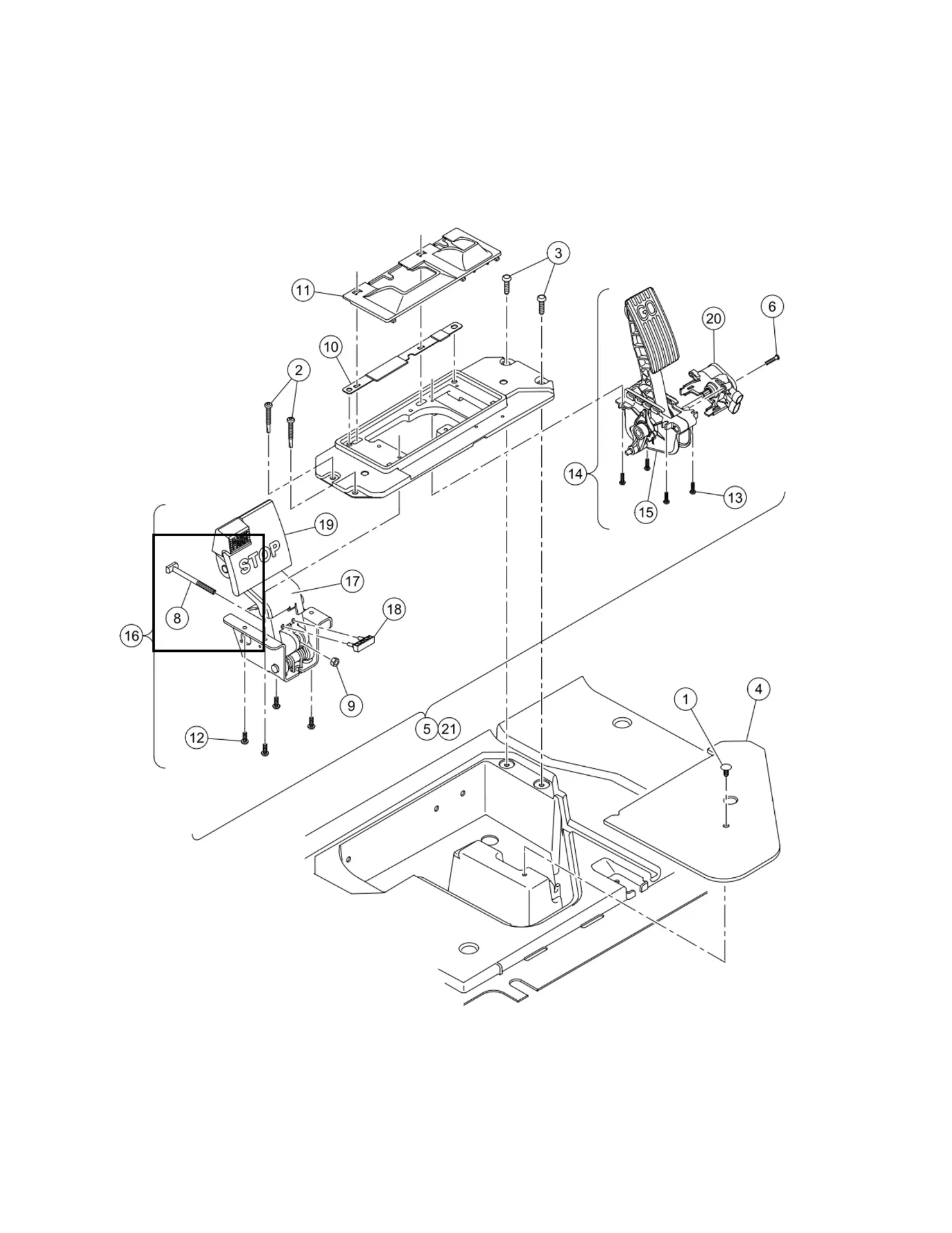 Rod, brake, Original for Clubcar