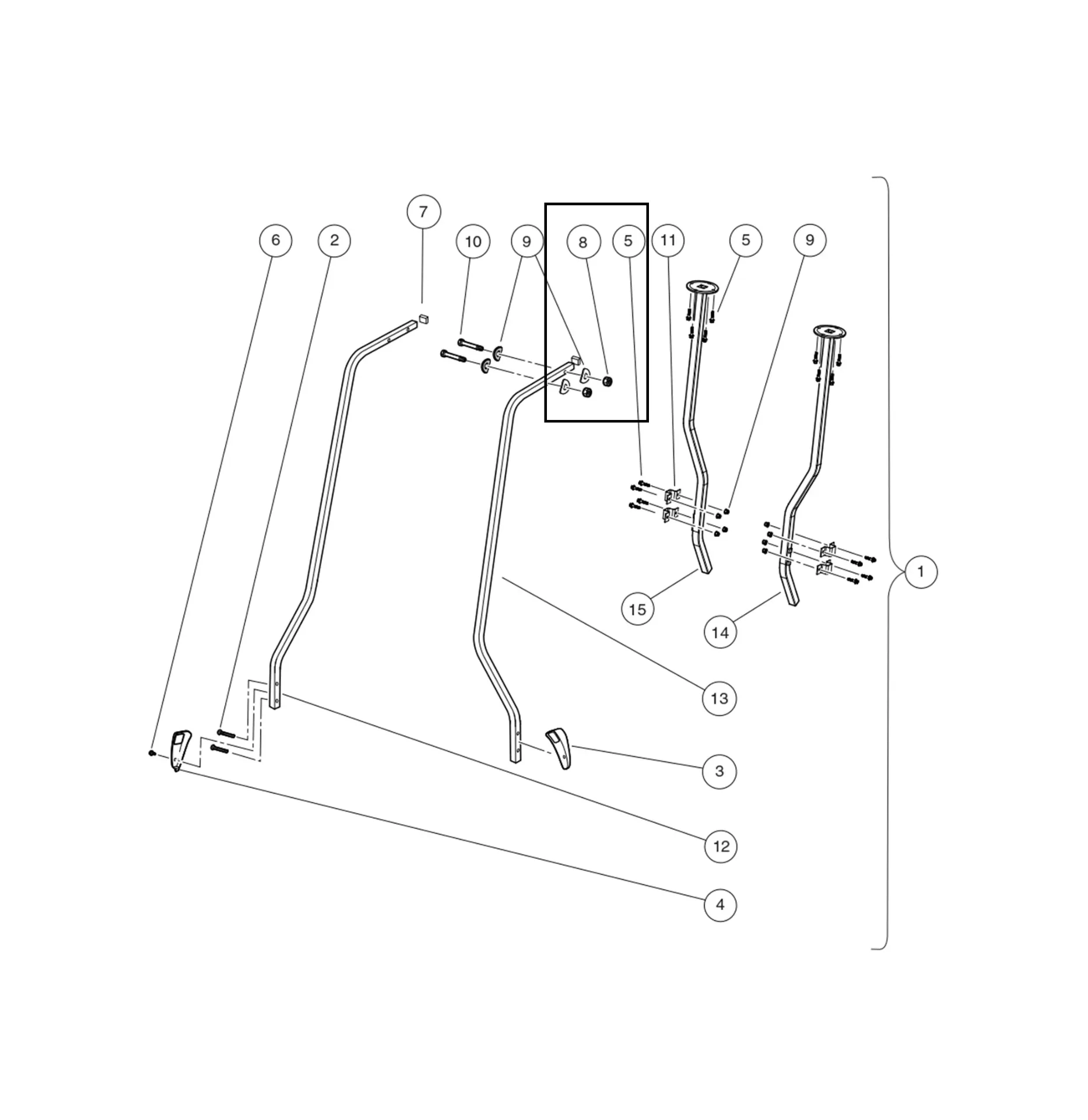 Nut flg, m6 x 1.0 nylon, Original for Clubcar