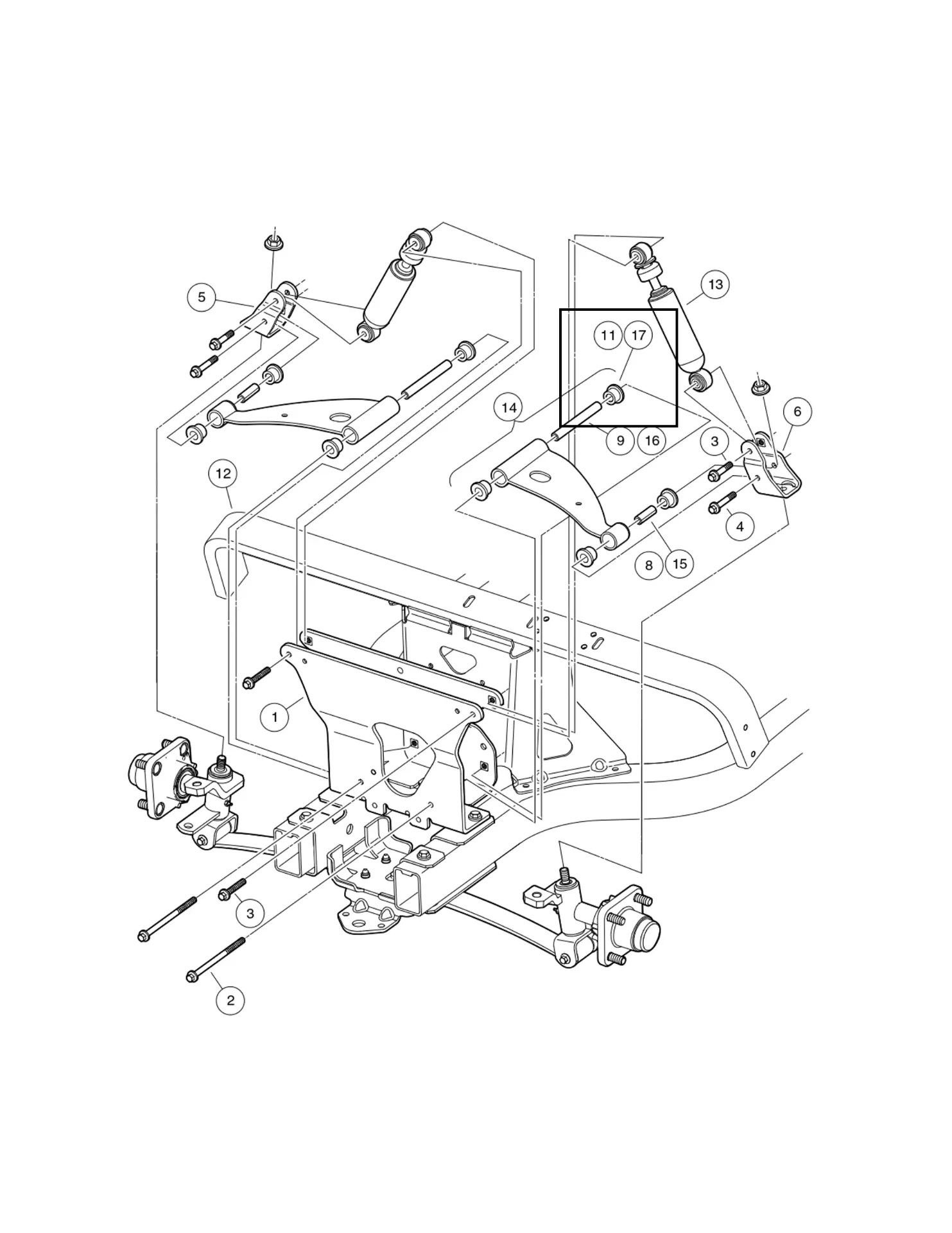 [102956201] Douille, uréthane, courte, pièce d'origine Clubcar