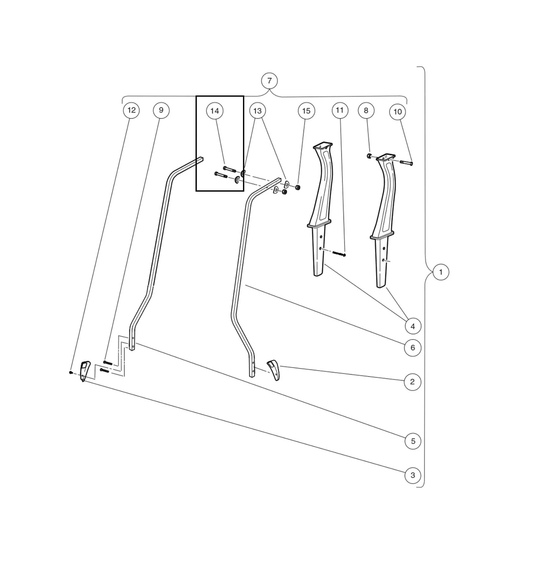 [103199301] Bolt, M6 X 1 X 45, Hex head, Original for Clubcar