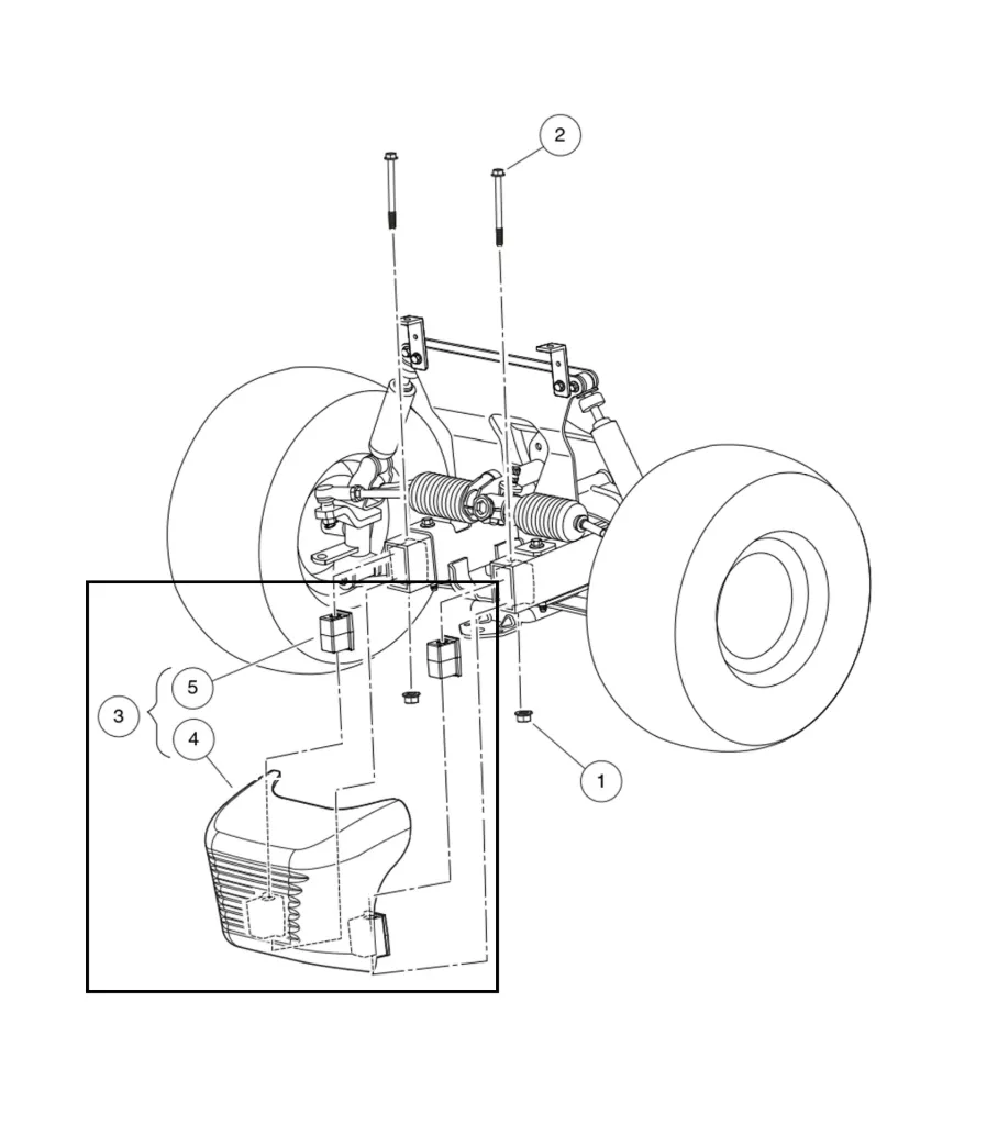 [103330601] Pare-chocs avant precedent, pièce d'origine Clubcar