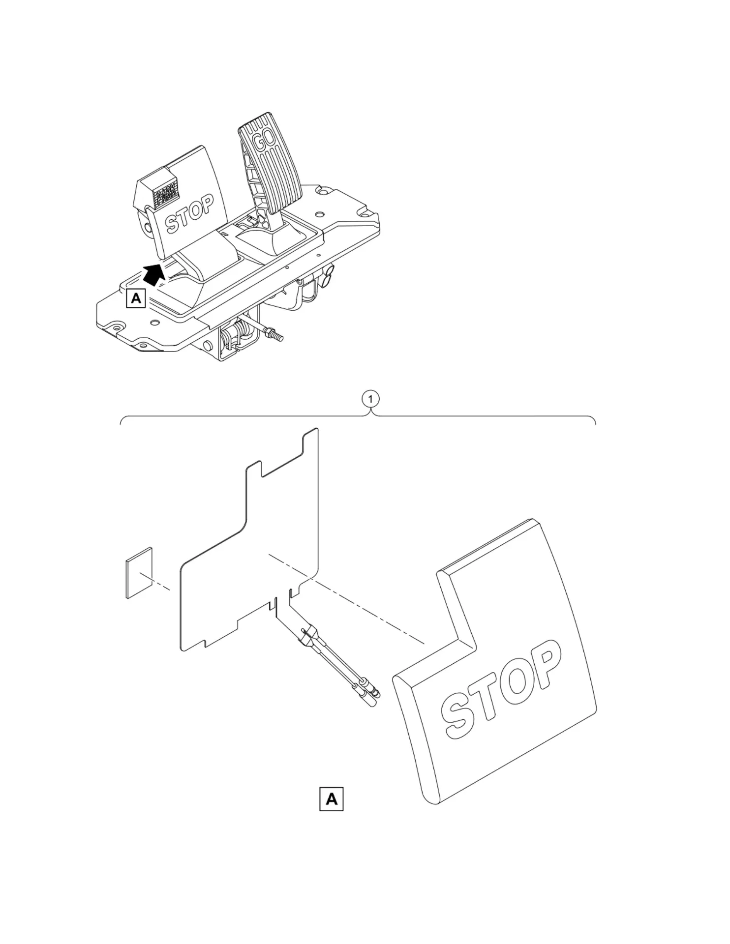 [103597101] Kit brake light switch, Original for Clubcar
