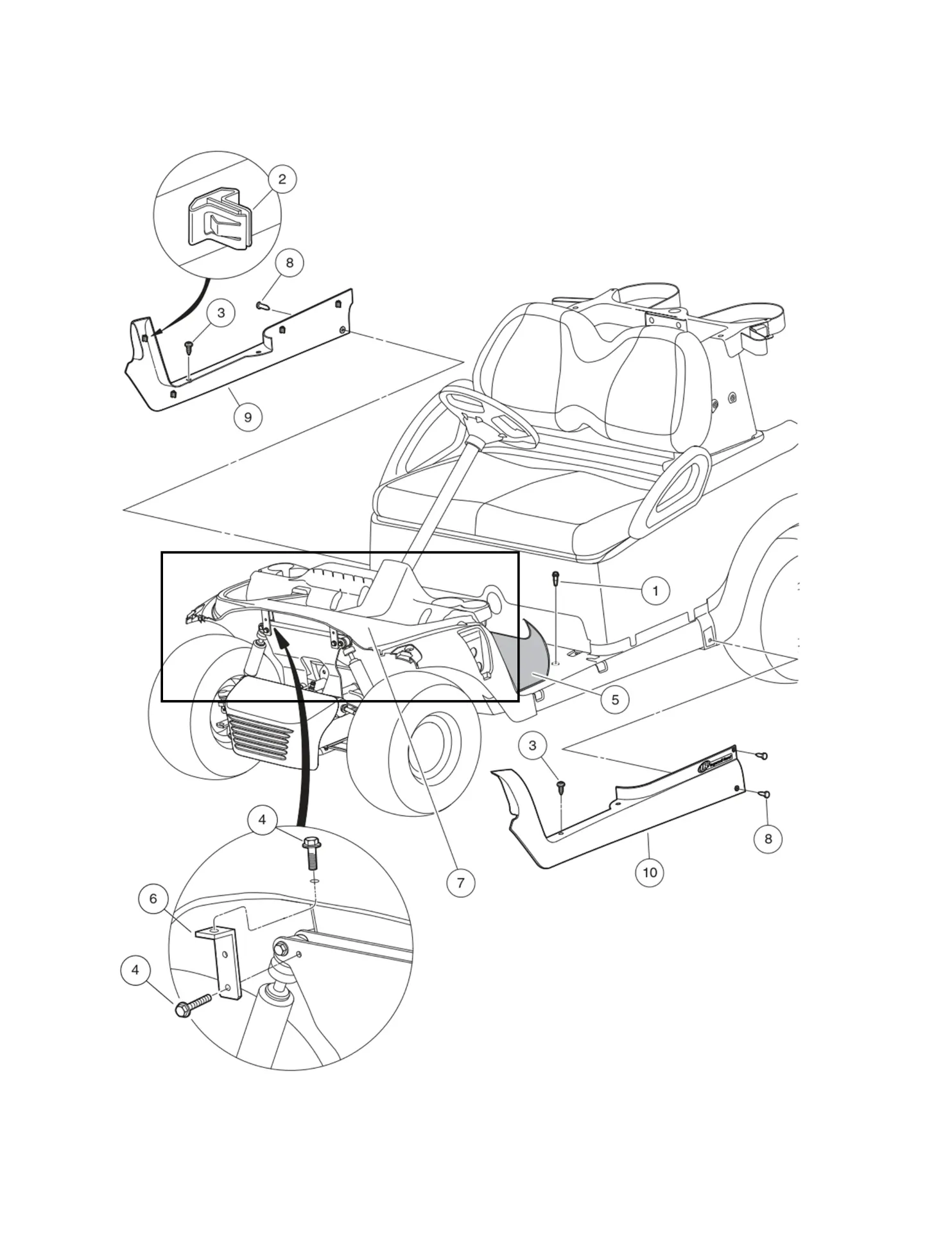 Under body, Original for Clubcar