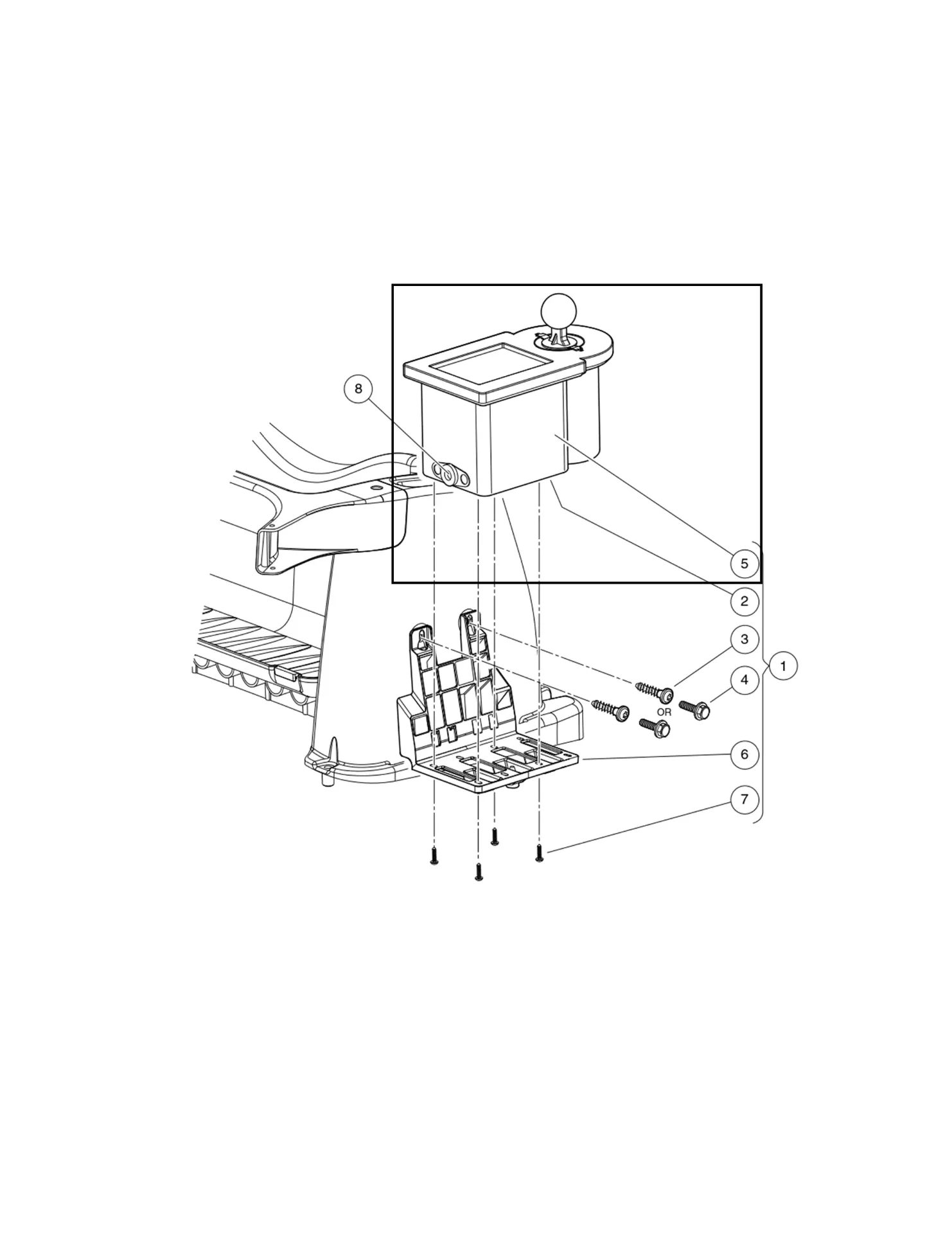 [103662801] Ball washer, black, Original for Clubcar