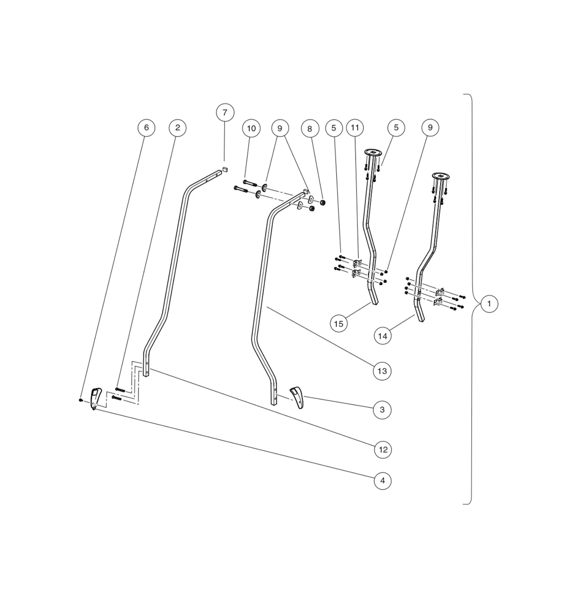 Kit supports de toit, type Monsoon – 4 pass, pièce d'origine Clubcar
