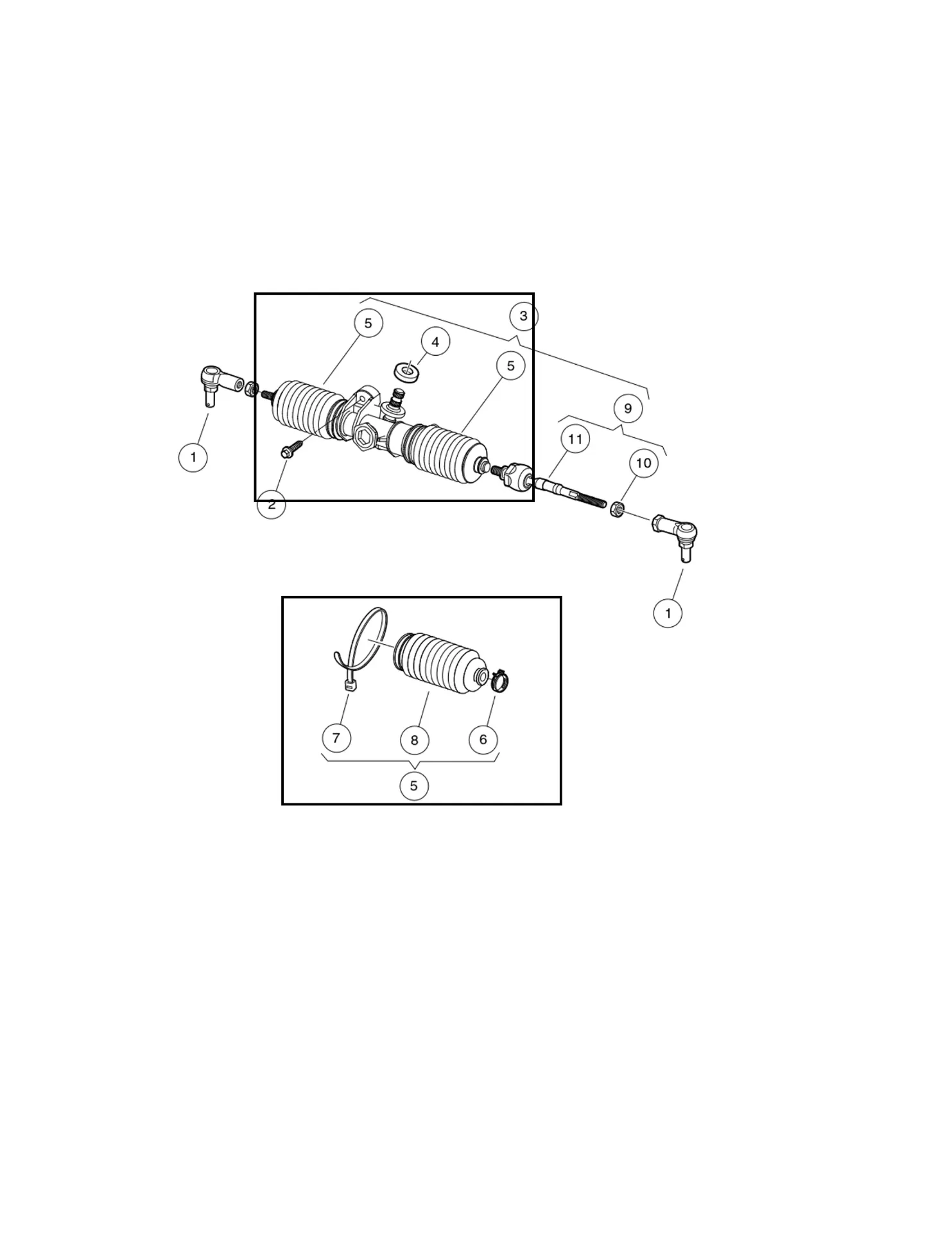 [103826201] Bellow kit, steering-sona, Original for Clubcar