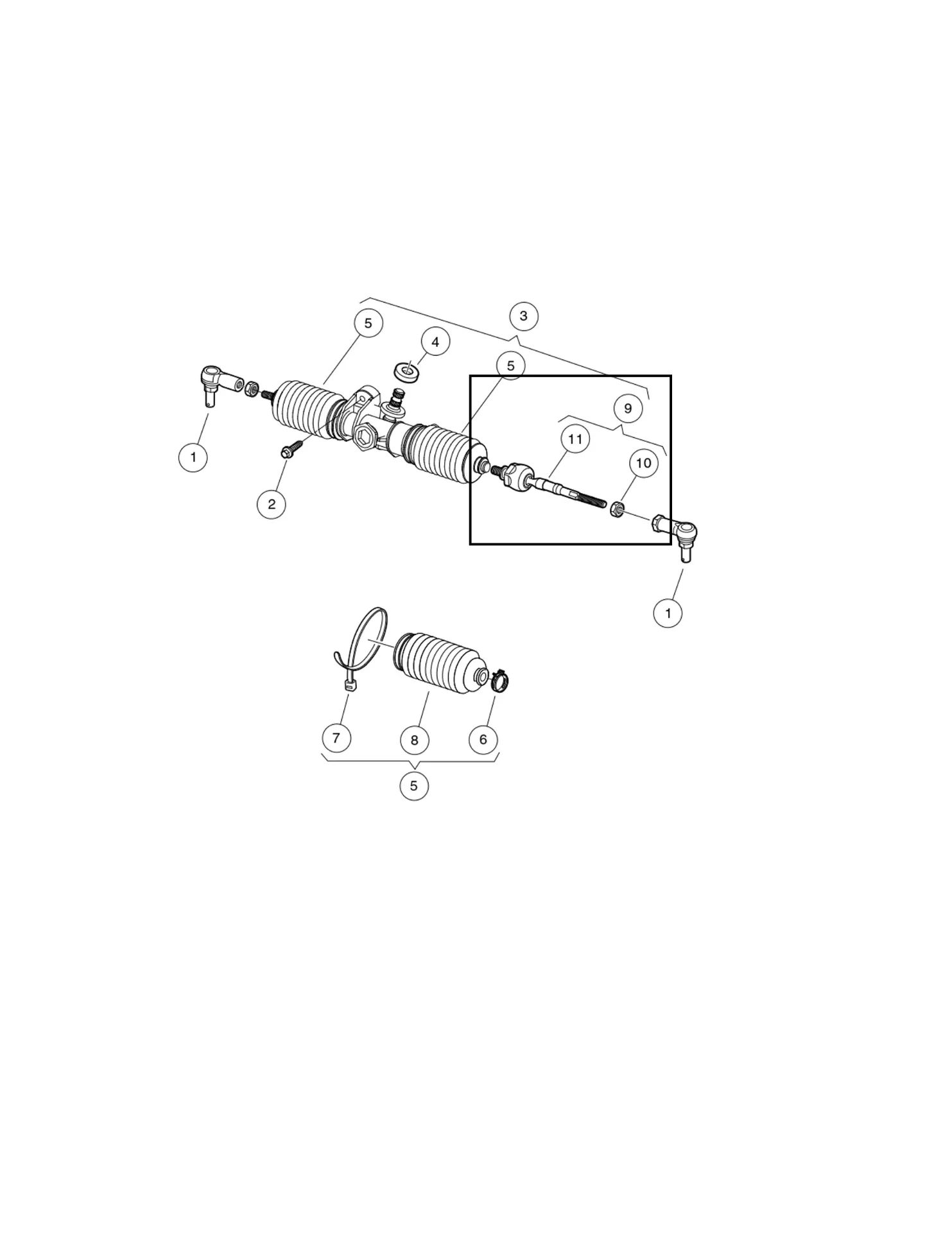 Kit, Inner Ball Joint, Steering‑sona, Original for Clubcar