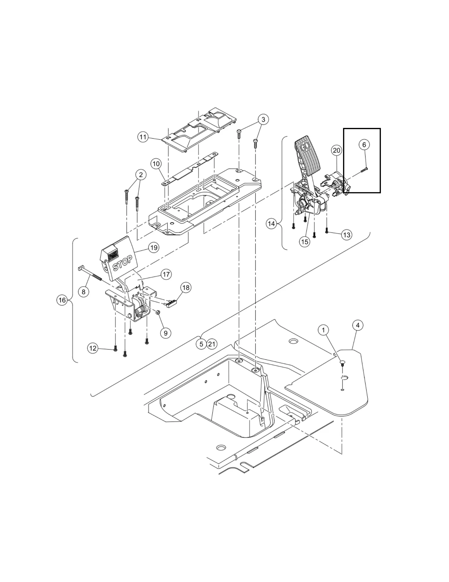 [103943401] Screw pan #10 x 1.00 hi-lo, Original for Clubcar