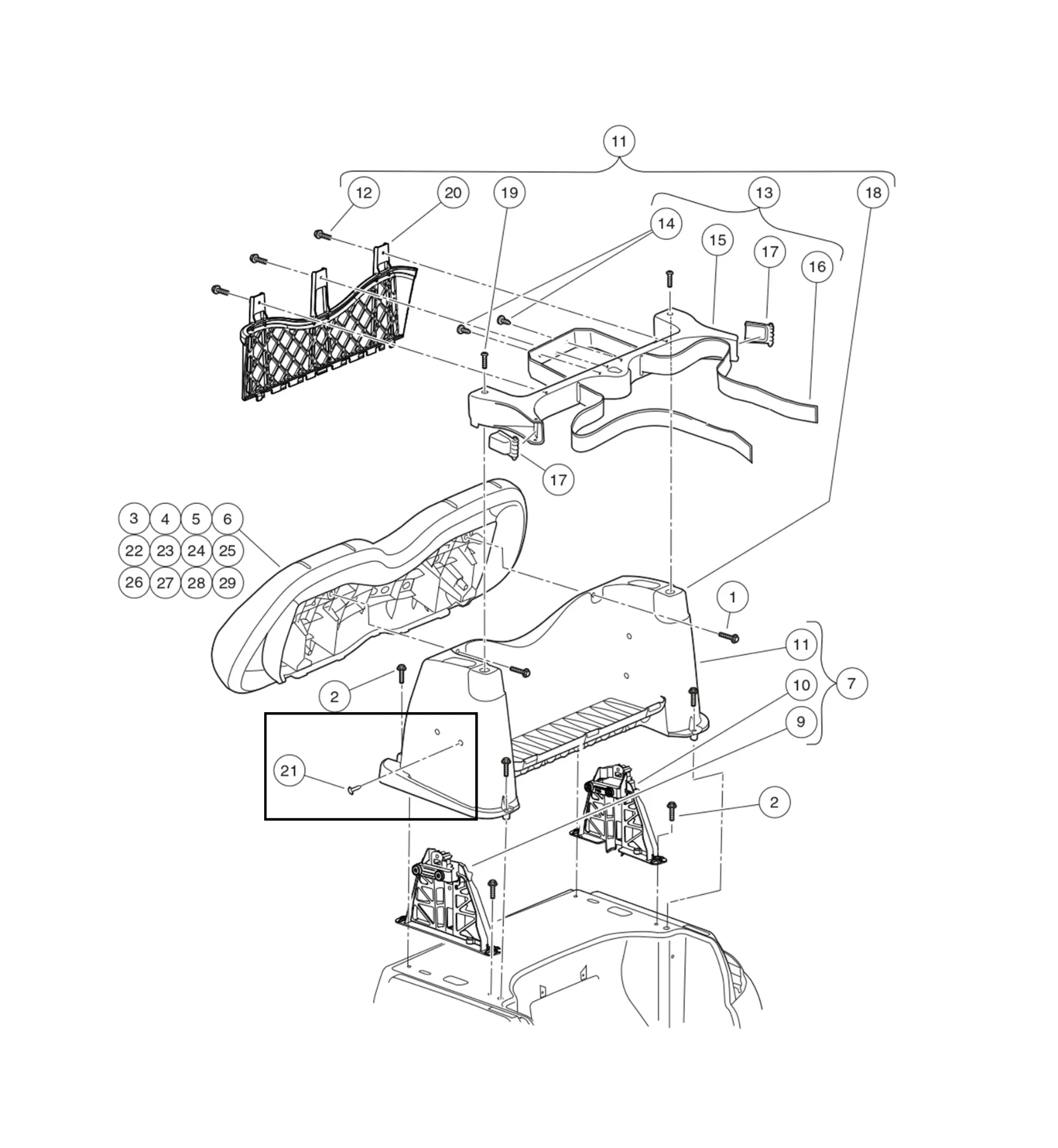 [103978801] Barillet-push -6mm, pièce d'origine Clubcar