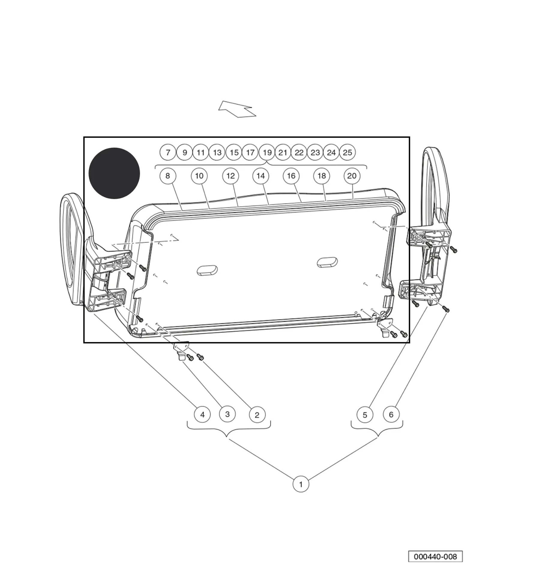 [104023425] Assise de siège, noir, pièce d'origine Clubcar