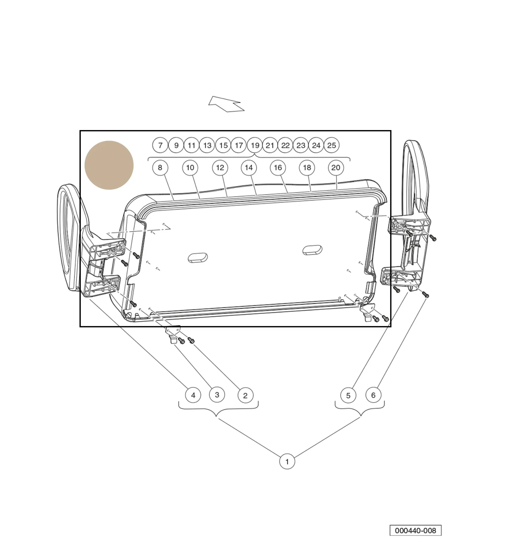 Assise de siège Luxe , beige clair, Premium, pièce d'origine Clubcar