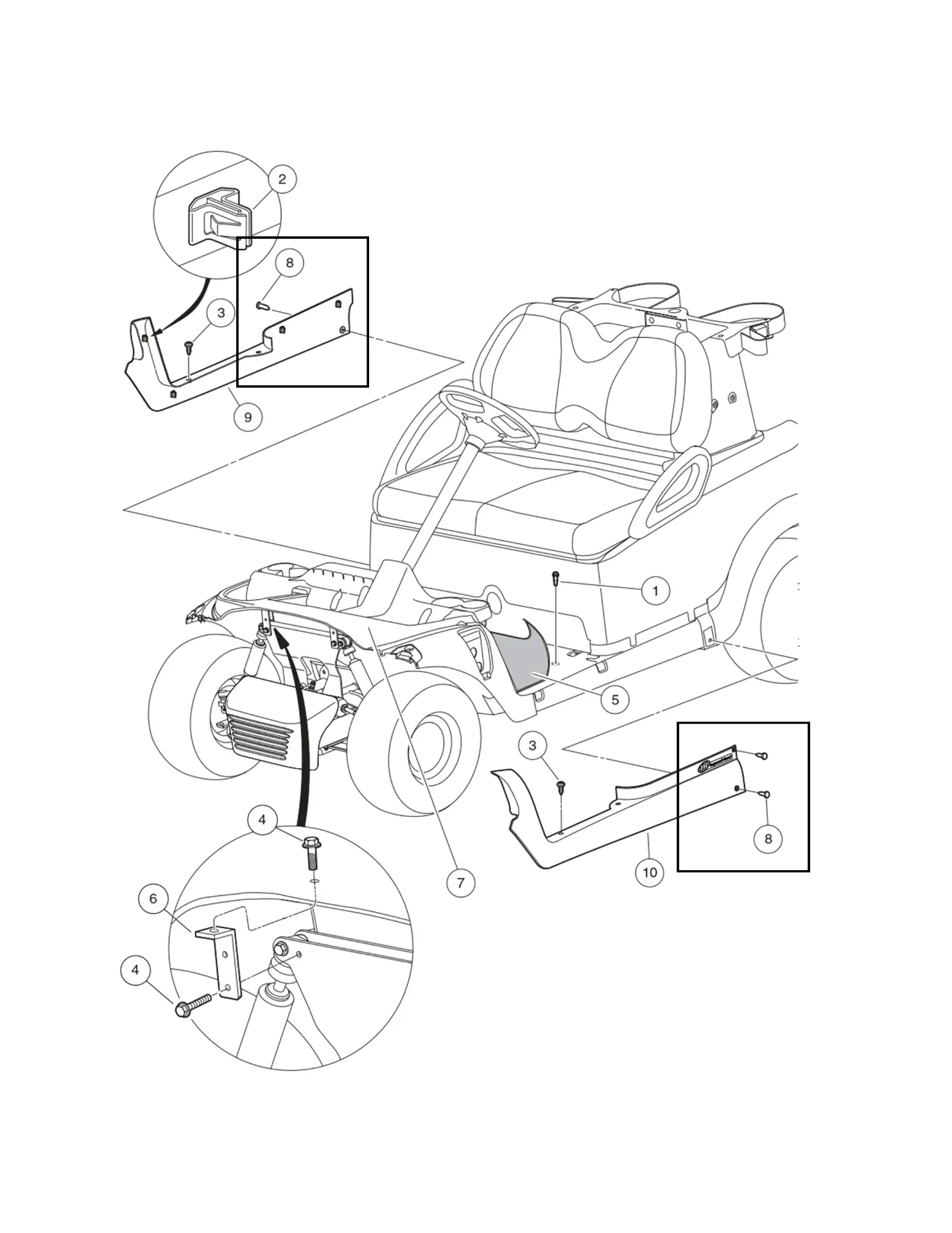 [105291501] Rivet 8mm tuflok, pièce d'origine Clubcar