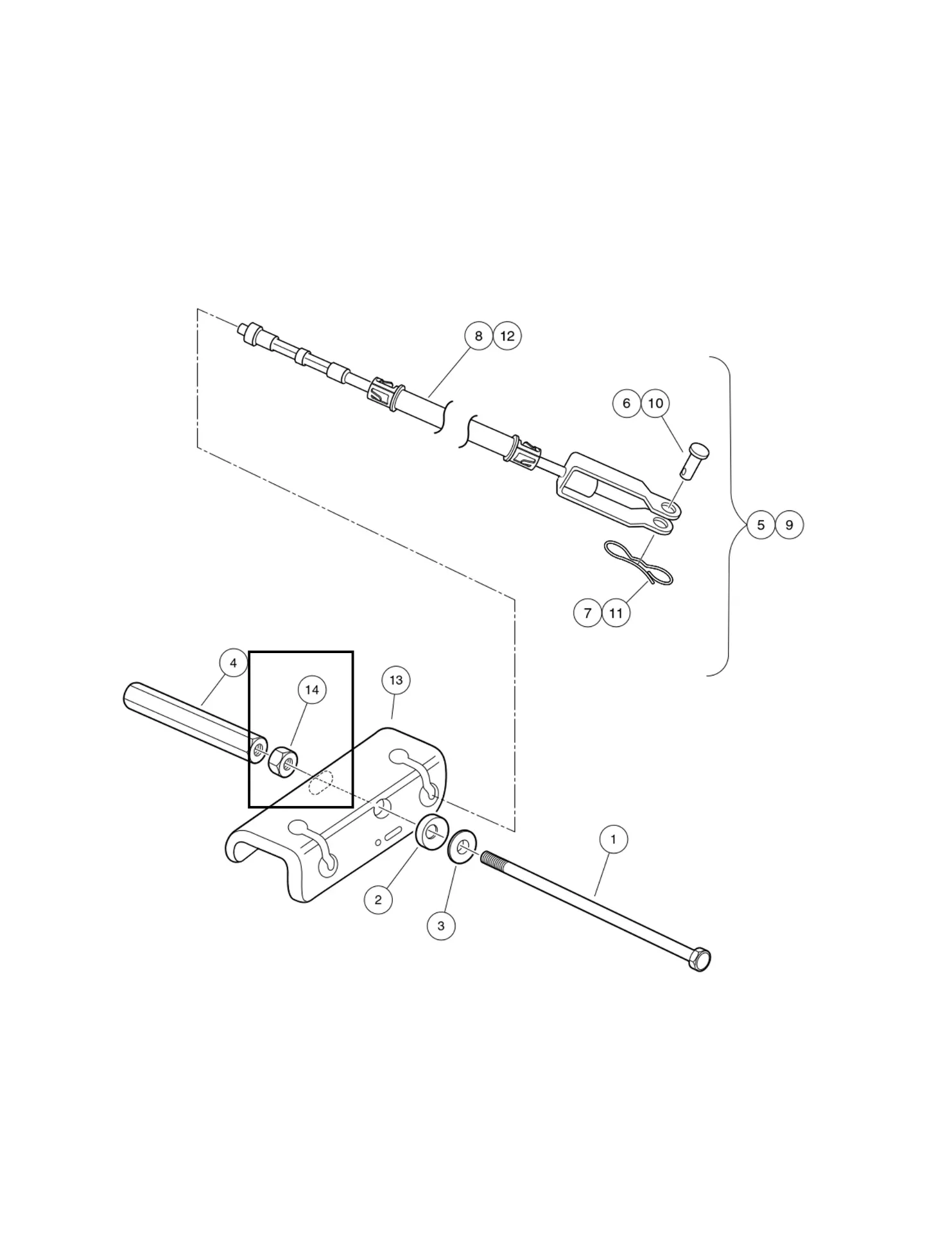 [1242] Ecrou hex, 5/16-18, pièce d'origine Clubcar